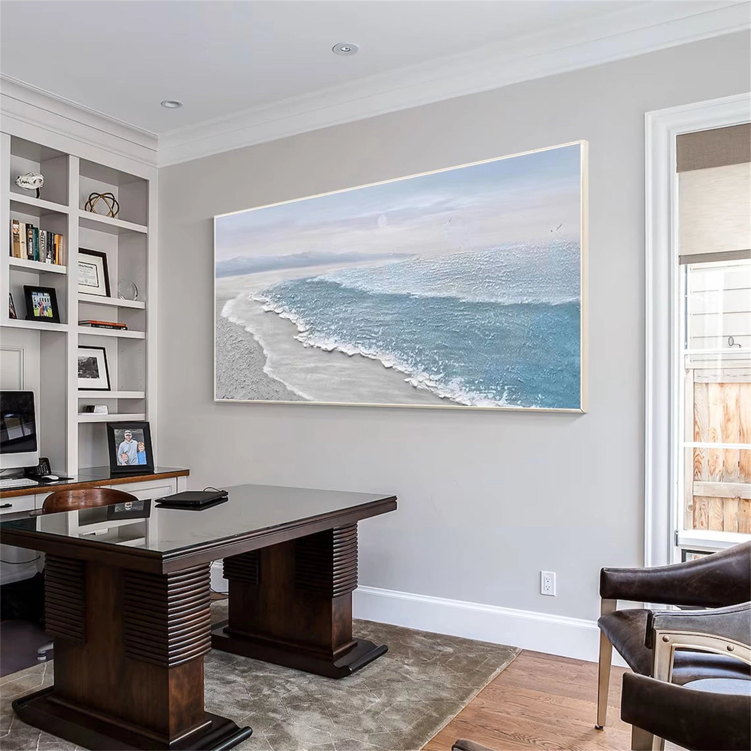 Ocean And Sky Painting #OS 057 - Stunning Seascape Wall Art for Home & Office Decor | Coastal Themed Living Room & Bedroom Wall Decor