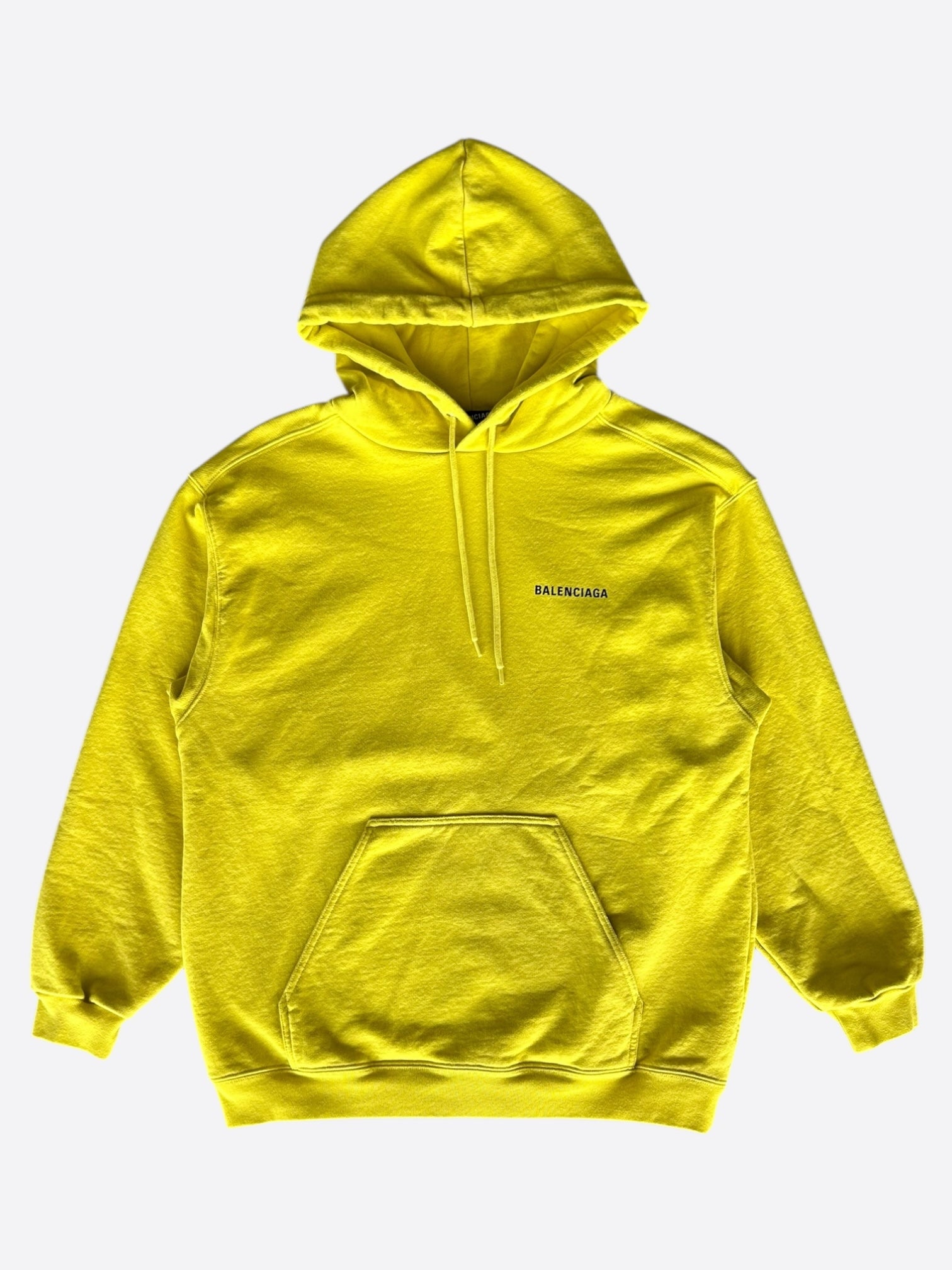 Balenciaga Yellow & Black Logo Hoodie for Men & Women | Streetwear Fashion | Casual Wear & Gym Outfit