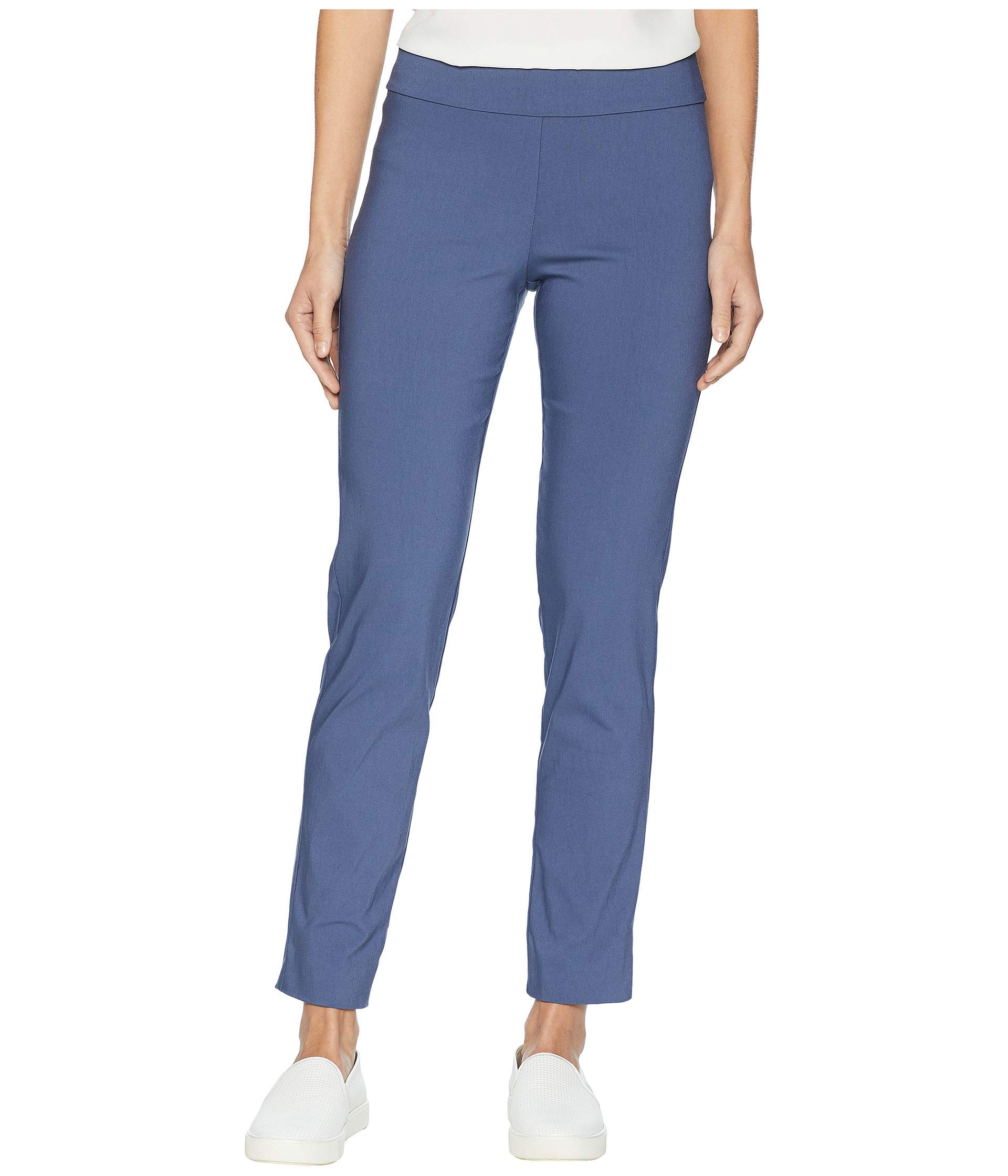 Krazy Larry Women's Comfortable Pull-On Ankle Pants - Stretchy Casual Trousers for Work & Travel (Indigo, Size 2) | Perfect for Office, Lounge & Everyday Wear