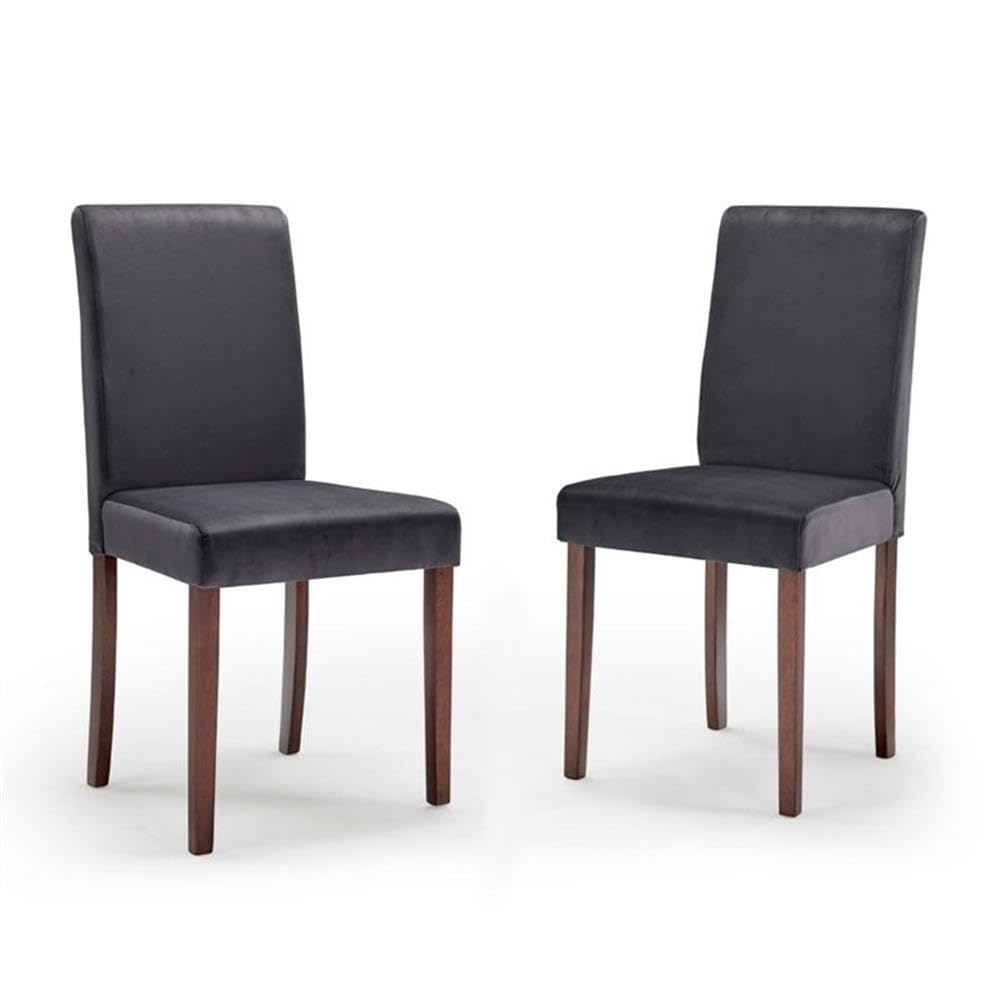 Modway Prosper Upholstered Velvet Dining Chairs Set of 2 - Modern Gray Velvet Side Chairs for Dining Room, Kitchen, Breakfast Nook & Home Decor