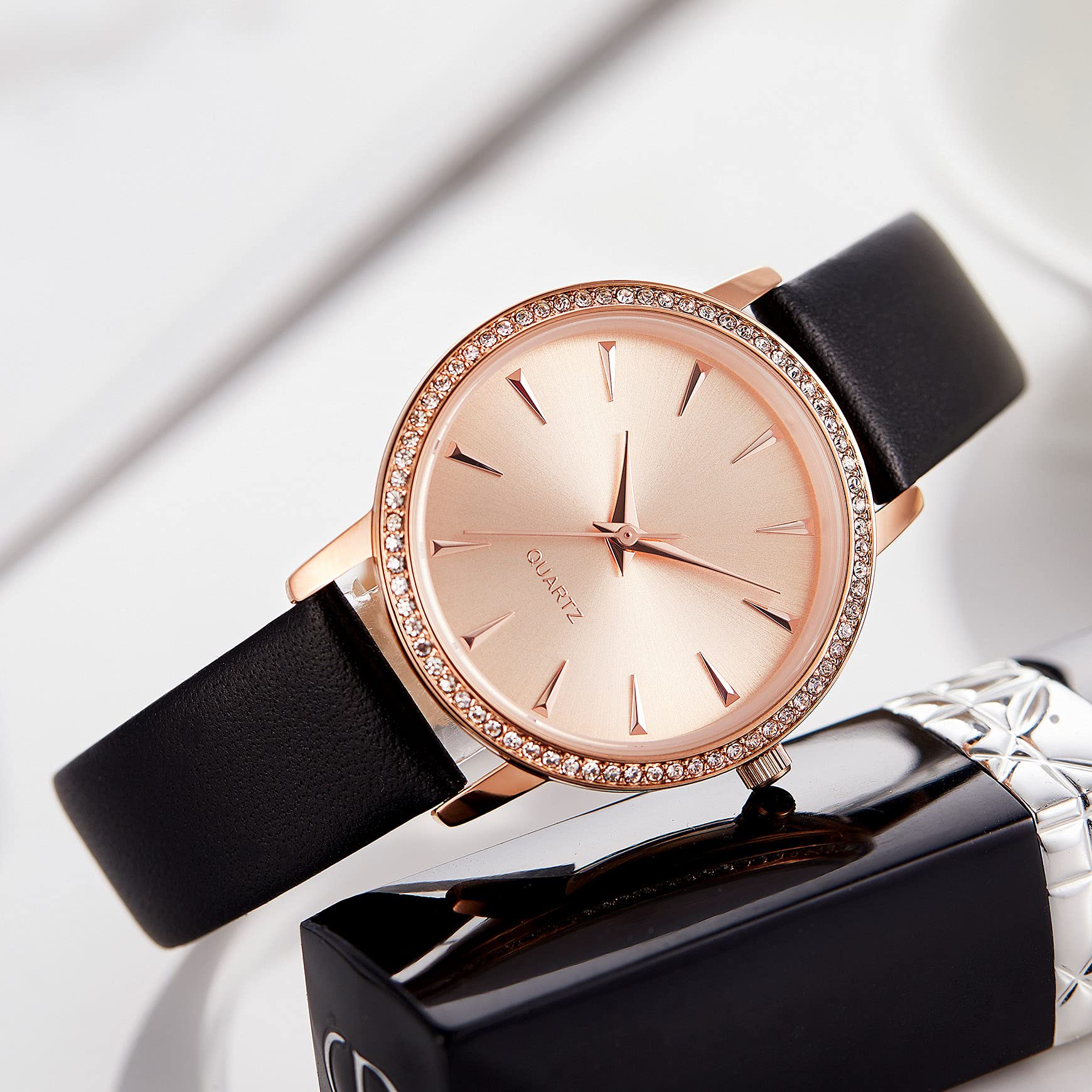 Elegant TIME100 Women's Watches - Slim Minimalist Analog Quartz Watch with Leather Band, Waterproof & Casual Dress Design | Perfect for Office, Daily Wear & Special Occasions