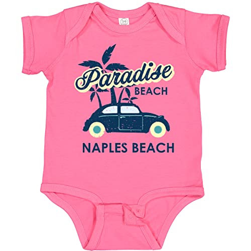 Inktastic Paradise Beach in Naples with Palm Trees Baby Bodysuit - Soft & Comfortable Unisex Infant Onesie for Beach Vacations, Family Outings & Photo Shoots