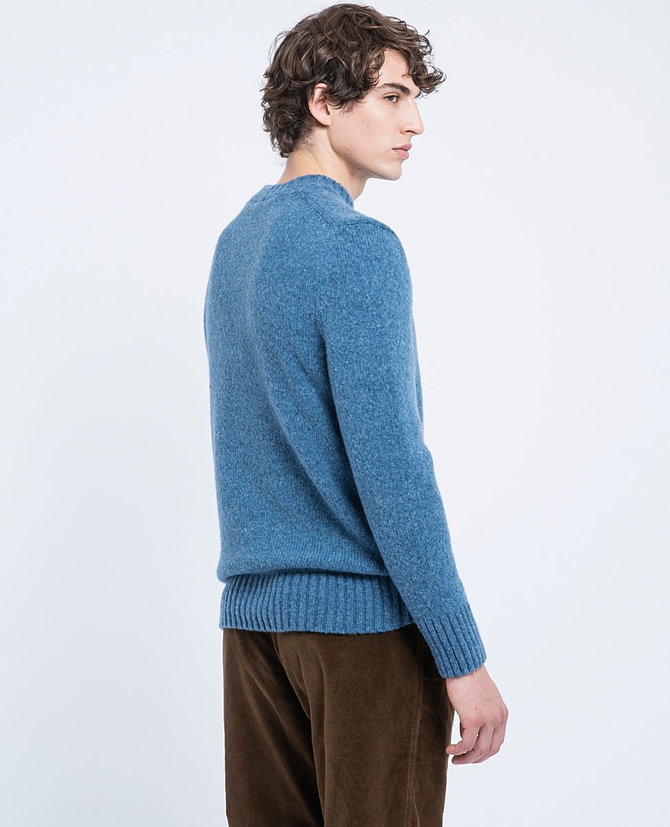 PAUL&SHARK Men's Fisherman Wool Crewneck Sweater Light Blue - Warm & Stylish Knit Pullover for Winter & Outdoor Activities