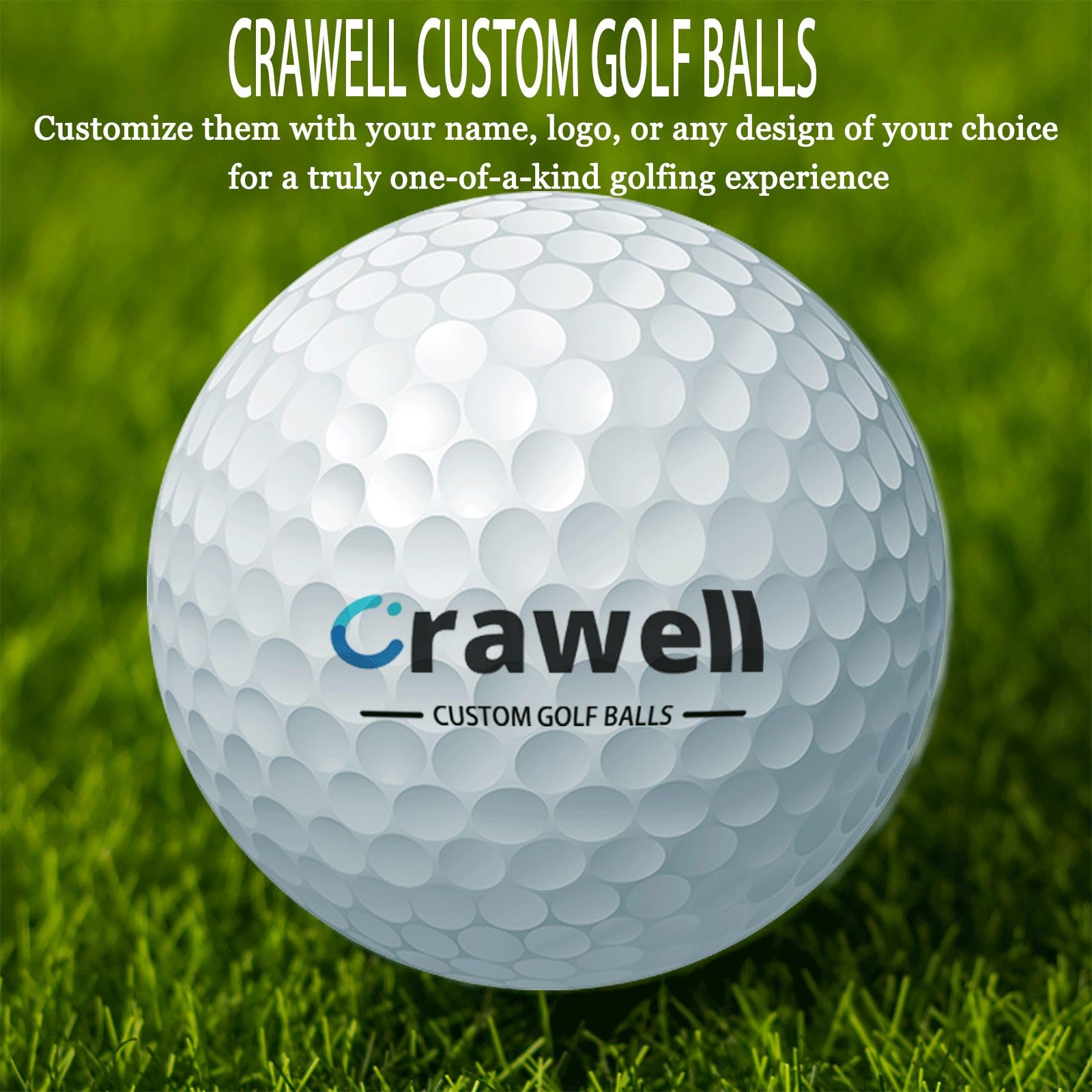 Custom Golf Balls for Men - Personalized Golf Balls with Text or Logo - Unique Golf Gifts for Golfers & Golf Lovers - Perfect for Golf Courses, Tournaments & Special Occasions