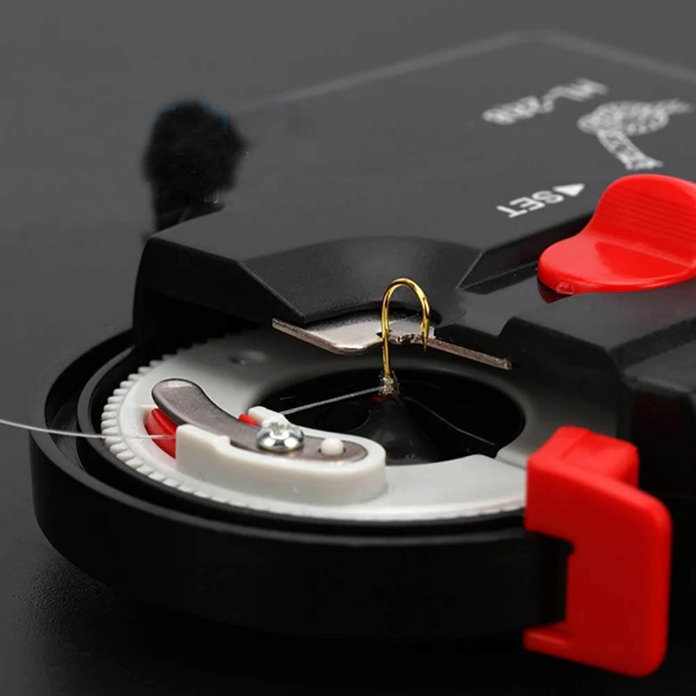 Automatic Portable Electric Fishing Hook Tier Machine - Fast & Easy Fishing Hook Tying Tool for Anglers - Durable Fishing Accessories for Freshwater, Saltwater, Ice Fishing (Green)