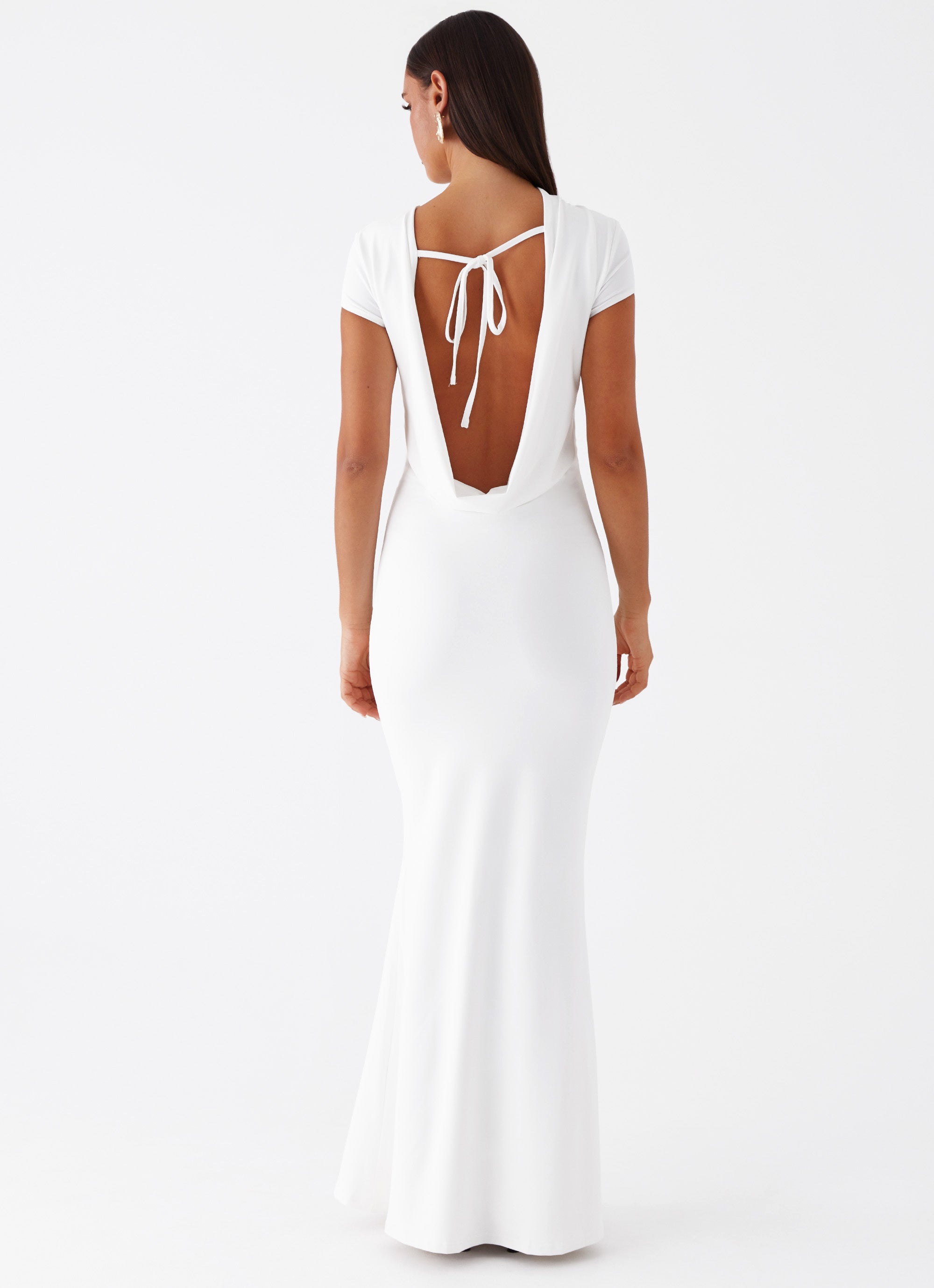 Imogen Maxi Dress for Women - Elegant White Long Flowy Summer Dress for Beach, Wedding & Casual Wear