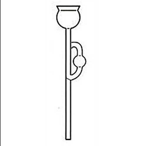 Premium Lab Glass Thistle Tube with Long Stem & Bent Funnel - Ideal for Chemistry Experiments, Liquid Transfer & Scientific Research