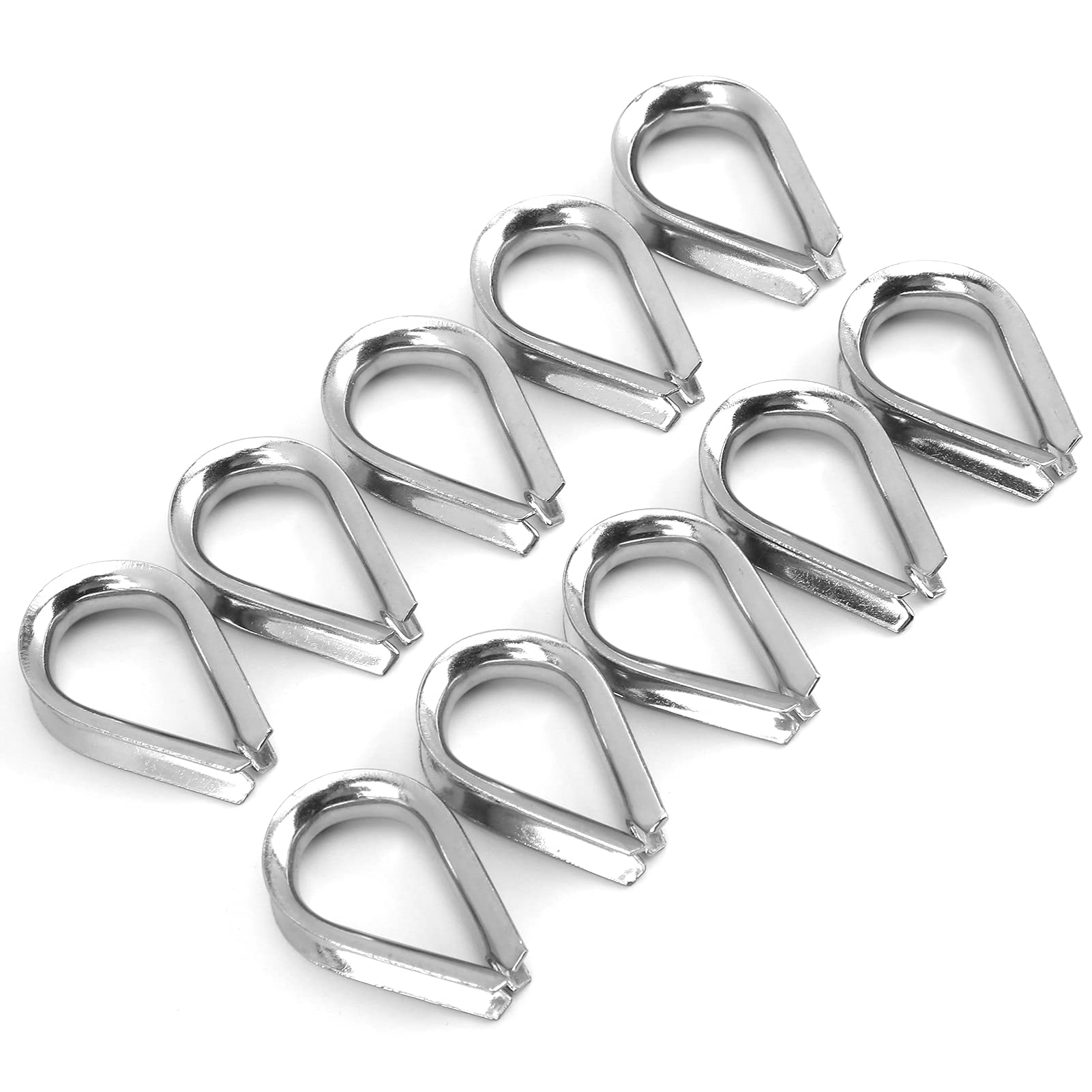 8MM Stainless Steel Boat Wire Rope Clamp - Marine Grade Cable Clip for Industrial Rigging, Sailboat Hardware & Dock Equipment (Set of 10) - Perfect for Marine Applications, Sail Rigging, and Dock Construction
