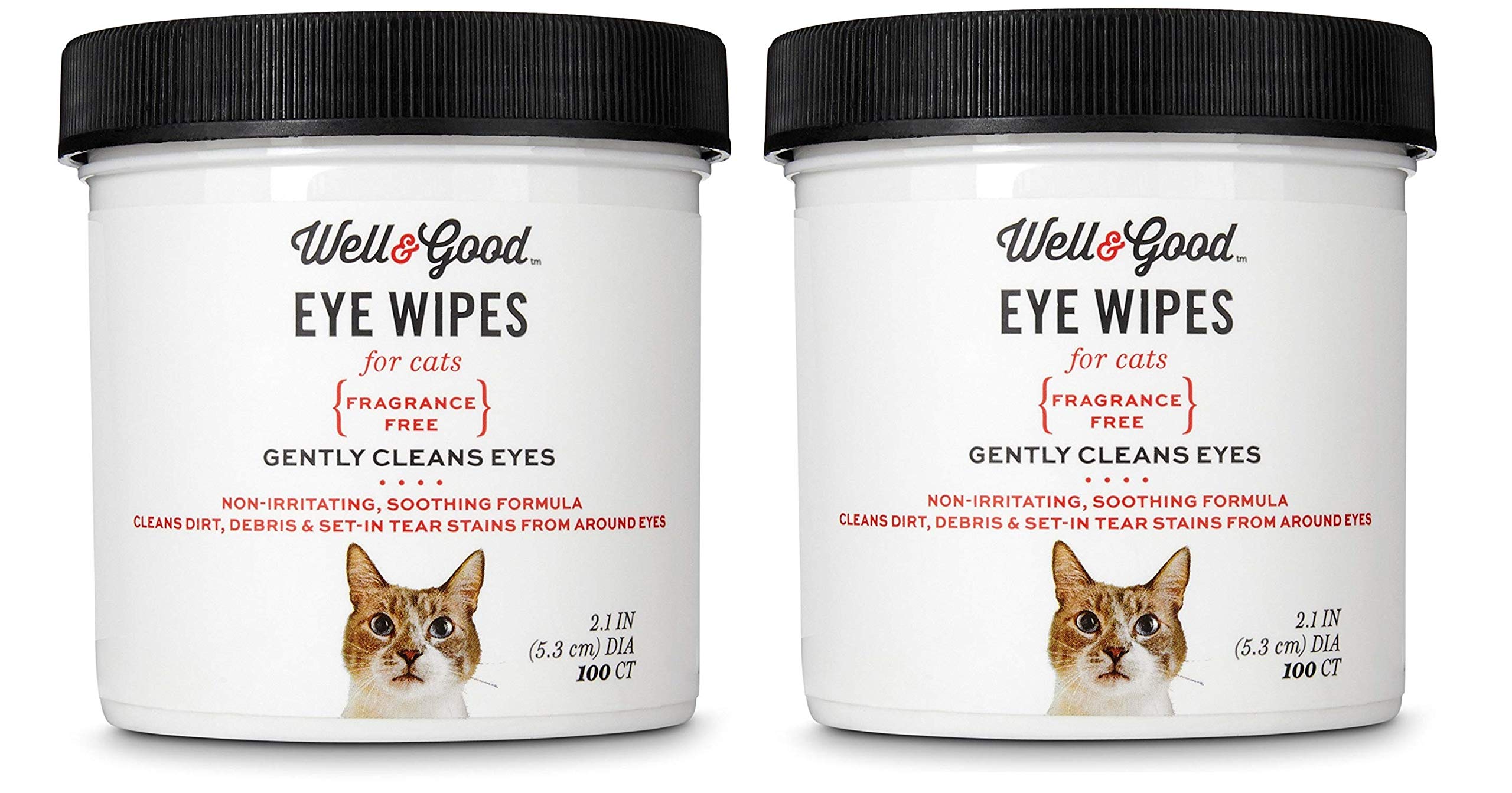 Well & Good Cat Eye Wipes for Tear Stain Removal - 200 Count Gentle Pet Wipes for Cats & Dogs - Safe & Hypoallergenic for Daily Eye Cleaning & Grooming - Perfect for Persian, Himalayan & Flat-Faced Breeds
