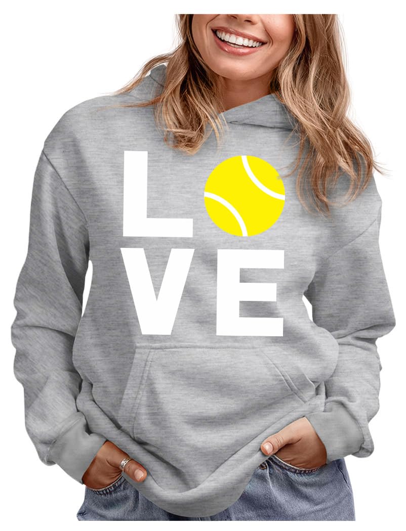 Women's Tennis Sweatshirt Hoodie - Cute Novelty Gift for Players, Coaches & Fans | Perfect for Matches, Training & Casual Wear