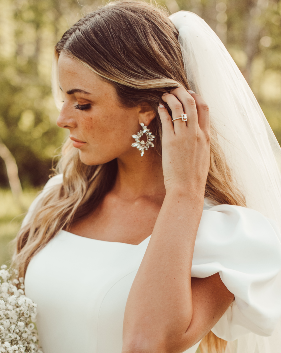 Grace Crystal Earrings for Women - Elegant Dangle Earrings with Sparkling Stones | Perfect for Weddings, Parties & Evening Events