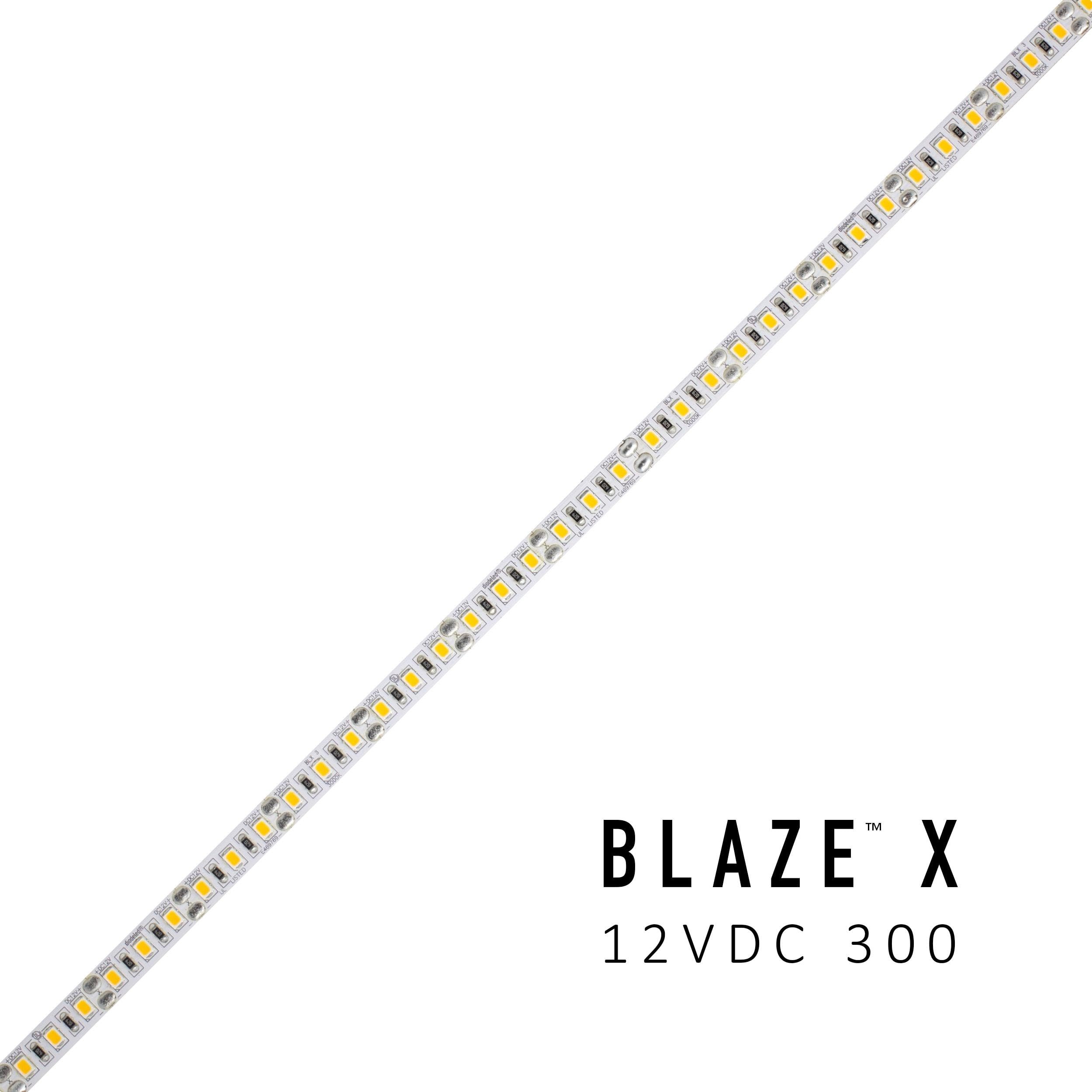 Blaze 300 LED Strip Lights 24V 3000K Warm White, 16.4ft Flexible LED Tape Light for Home Decor, Kitchen, Bedroom, Living Room, Cabinet Lighting