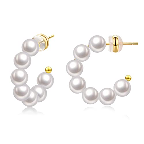 15mm-C-Shaped Pearl Earrings