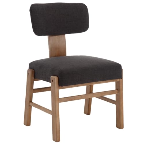 Charcoal Linen, Natural Wood Legs