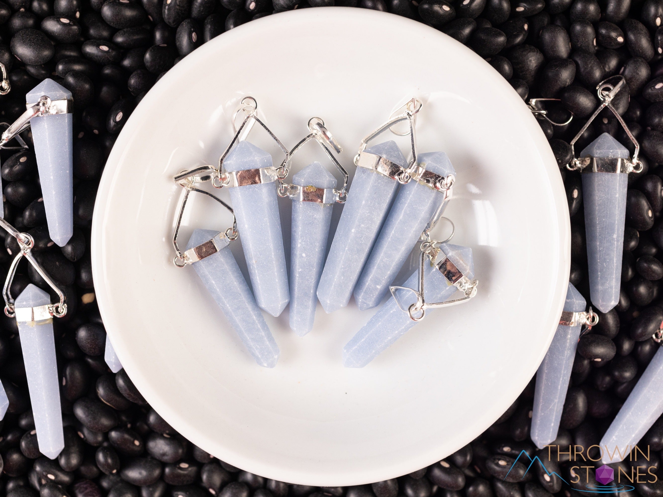 ANGELITE Crystal Pendant Necklace - Natural Healing Stone Jewelry, Handmade Blue Angelite Point for Chakra Balancing & Spiritual Growth | Perfect for Meditation, Energy Work & Gift Giving