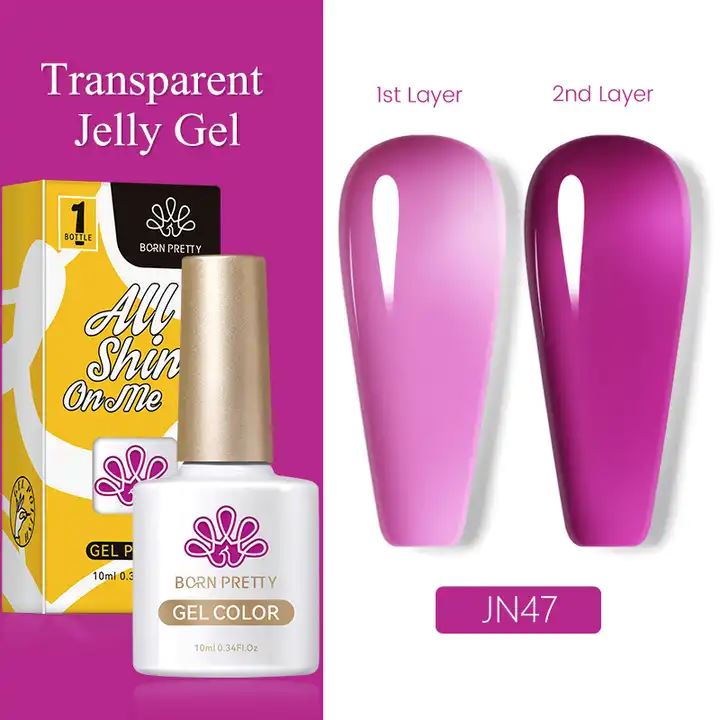 Born Pretty Jelly Nude Gel Polish - Long Lasting Soak Off UV LED Nail Polish for Salon & Home Manicure - Perfect for Weddings, Parties & Everyday Wear