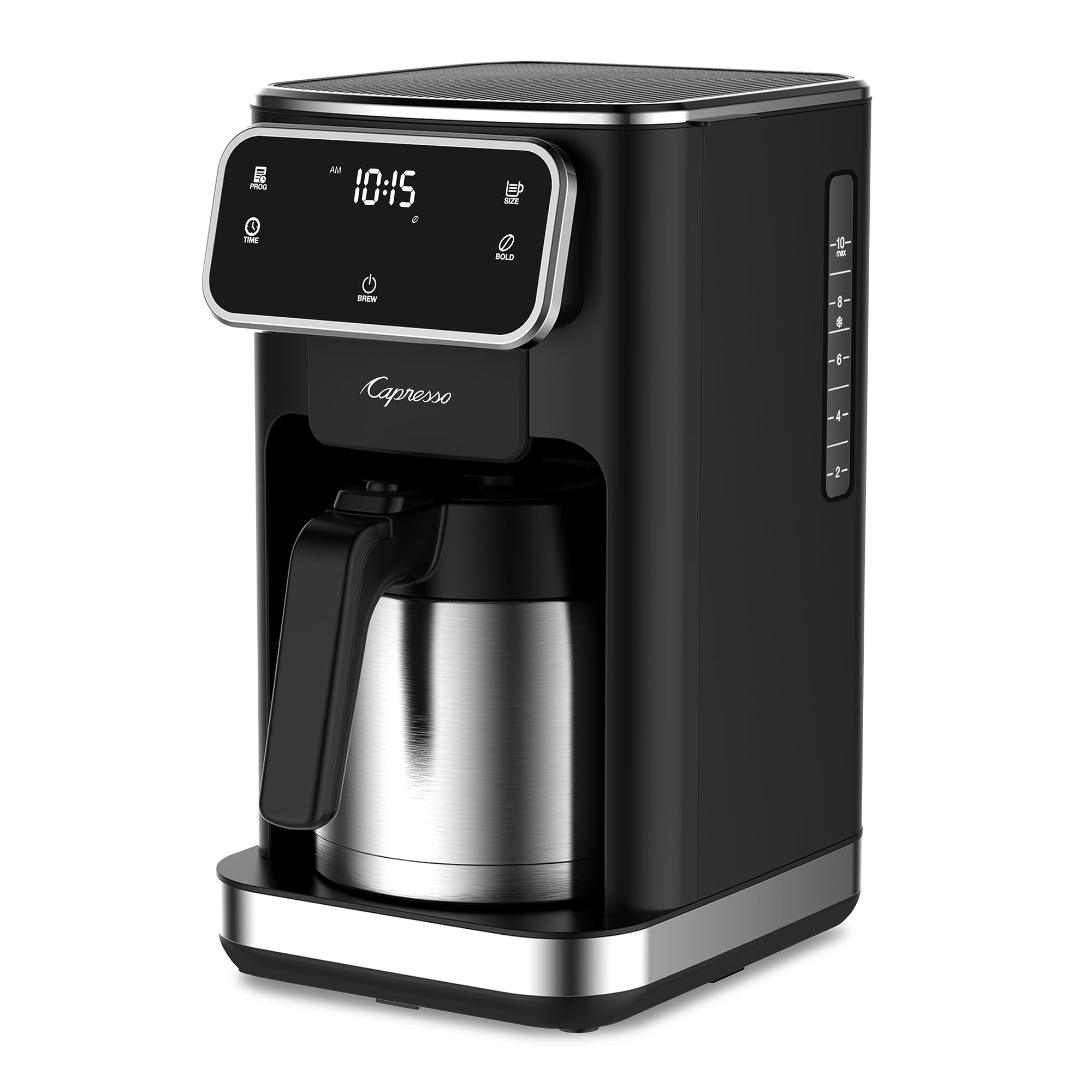 Capresso 10-Cup Touchscreen Coffee Maker with Thermal Carafe - Stainless Steel Programmable Drip Coffee Machine for Home & Office Use