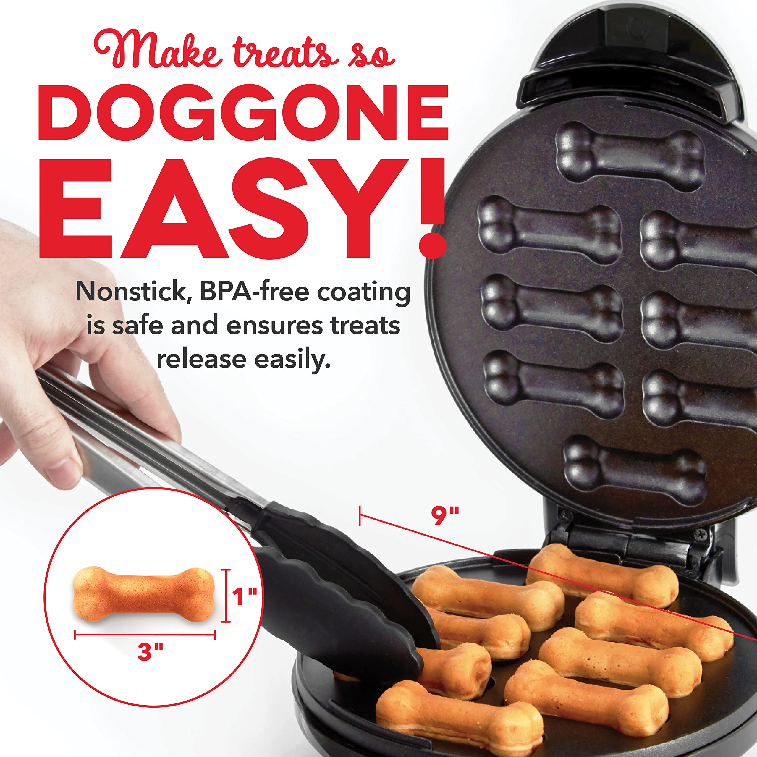 DASH Dog Treat Maker - 8-Bone Non-Stick Baking Set for Homemade Healthy Dog Snacks with Pet Approved Recipes (White) - Perfect for DIY Dog Treats, Training Rewards & Special Occasions