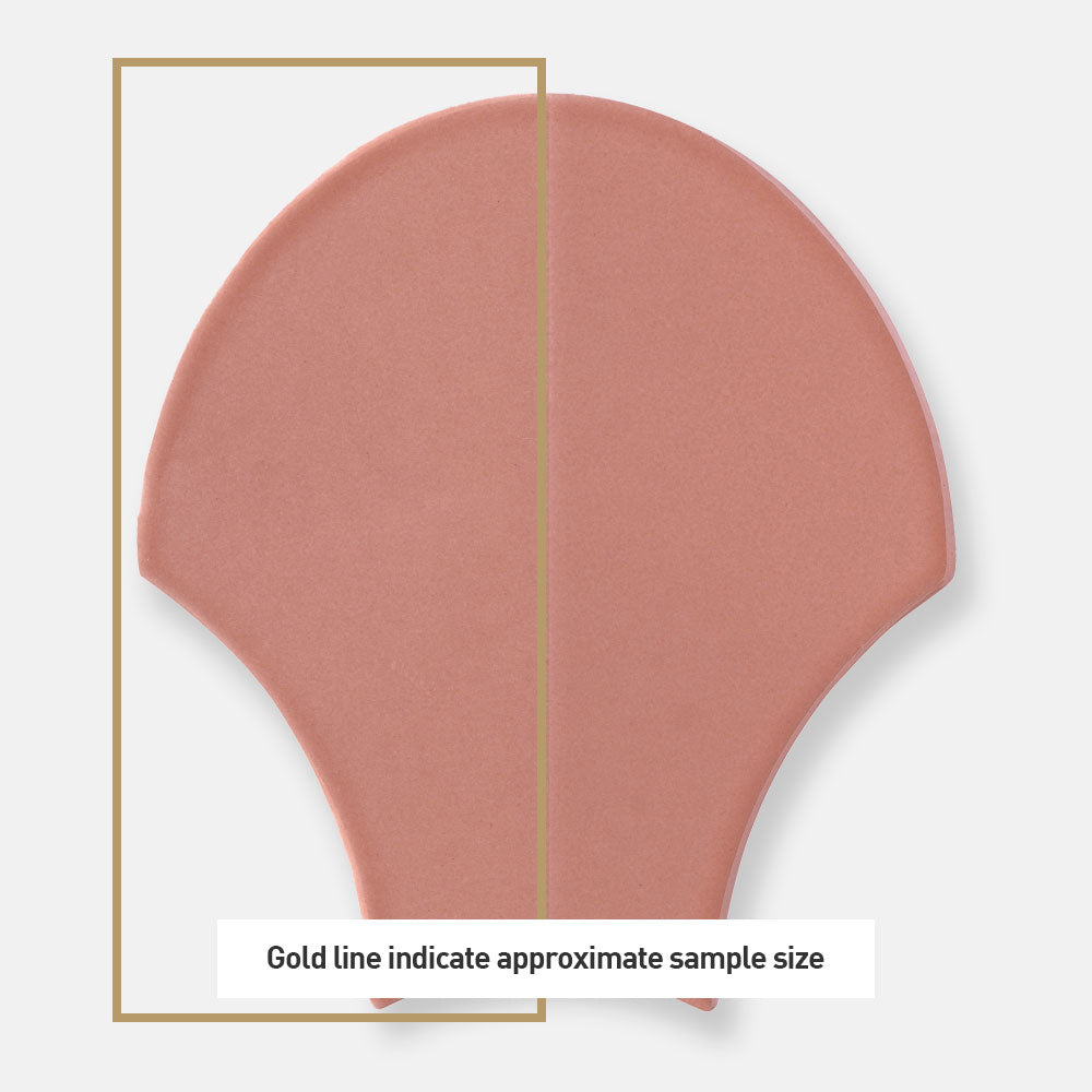 Agra Coral Pink Feather 185x175 Gloss Ceramic Tile - Premium Glossy Finish Bathroom & Kitchen Wall Tiles for Modern Home Decor