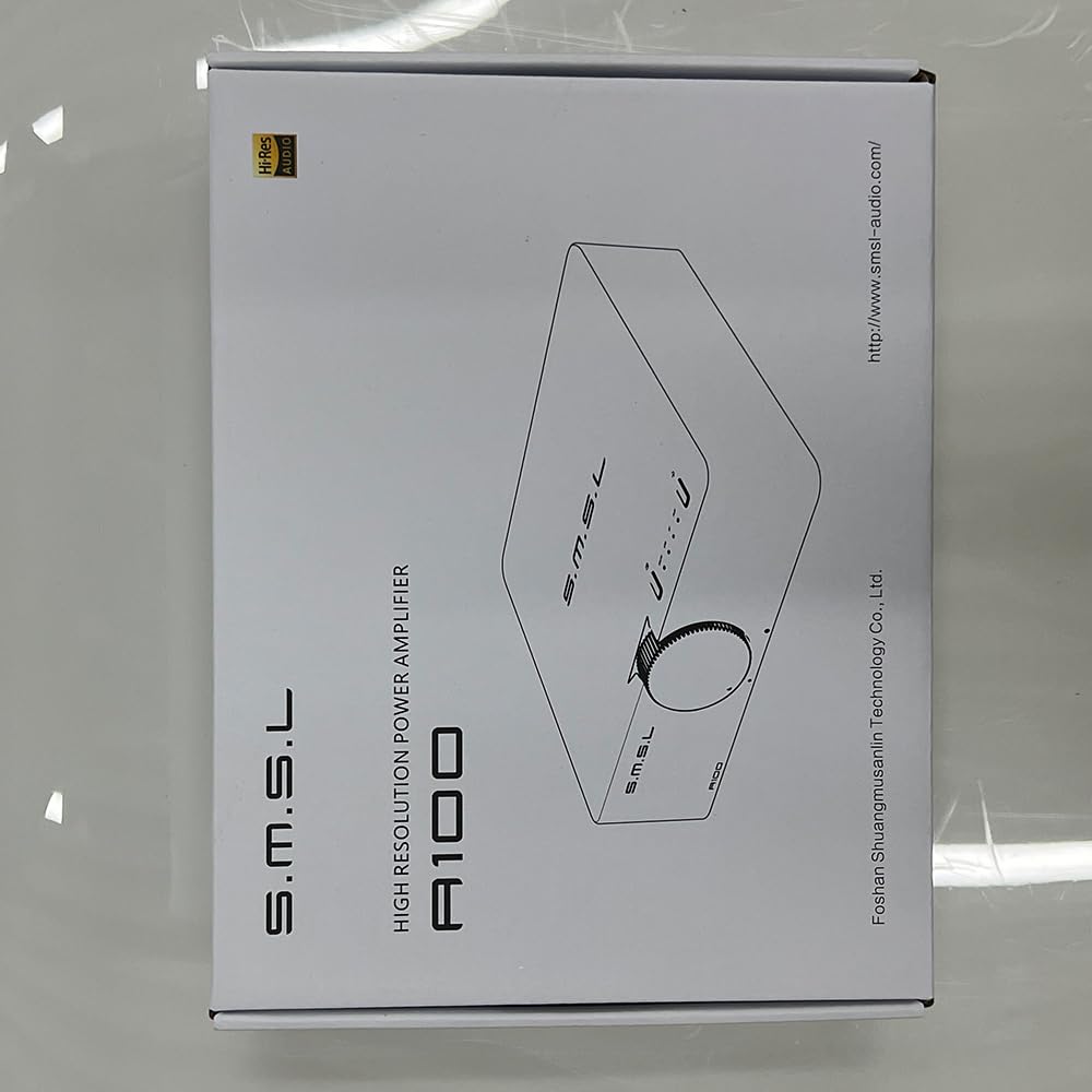 SMSL A100 HiFi Stereo Amplifier with Infineon MA12070 Chip - 2x80W Power, USB & Bluetooth 5.0 - Perfect for Home Audio, Studio Monitoring & Multi-Device Streaming