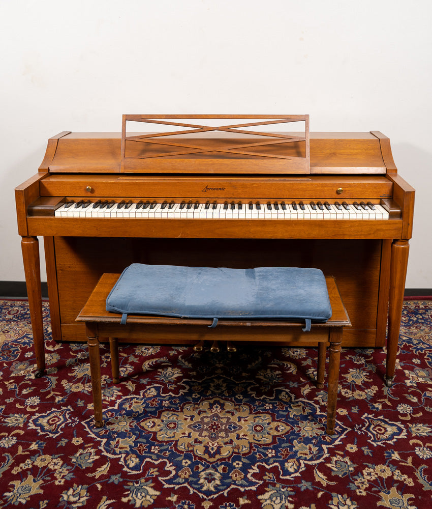 Acrosonic by Baldwin Upright Piano in Satin Walnut Finish | Serial Number 775610 | Perfect for Home, Studio & Music Classroom | Vintage Piano for Beginners & Professionals