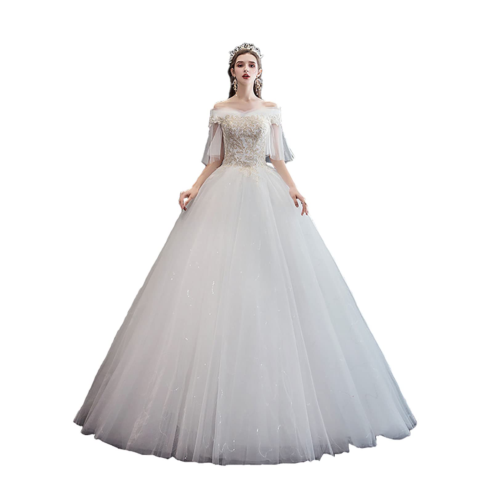 Elegant French Lace Applique Wedding Maxi Dress for Women - Perfect for Bridal, Cocktail Parties & Evening Events