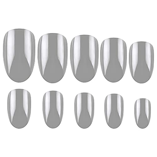Kaaka Nails Art - 1 Bag Transparent Plastic False Nail Tips for DIY, Half Cover Easy to Fit, Fashionable Artificial Nails for Women | Perfect for Salon, Home Manicure, Parties & Special Occasions