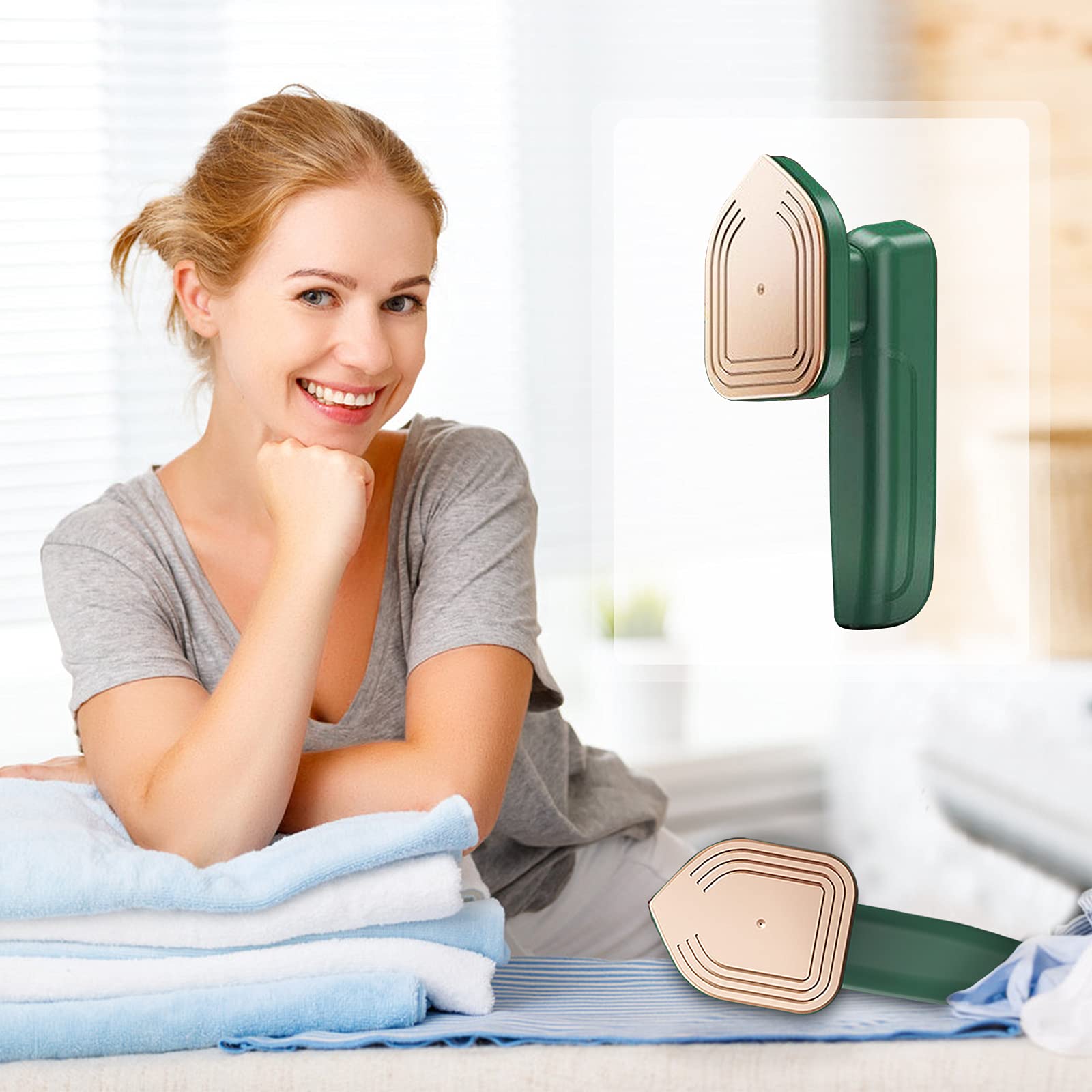 Portable Mini Handheld Garment Steamer - Lightweight Travel Iron for Clothes, Dresses & Suits | Quick Wrinkle Remover for Home, Office & Travel | Compact & Easy to Use Steam Ironing Machine