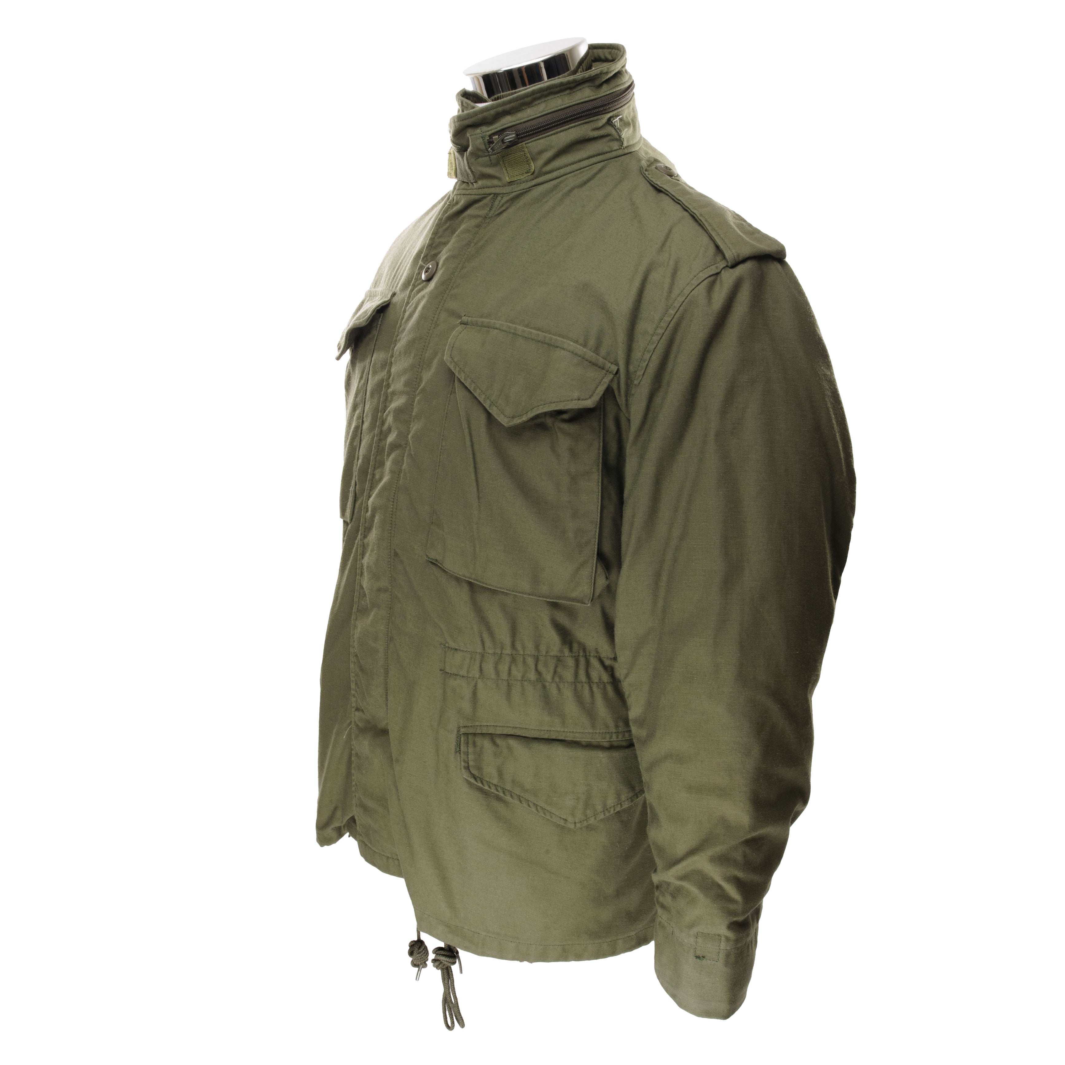 Vintage US Army M-1965 M65 Field Jacket - 1987 Military Green Olive Drab - Size Small Short - Authentic Cold Weather Outerwear for Hiking, Camping & Outdoor Adventures
