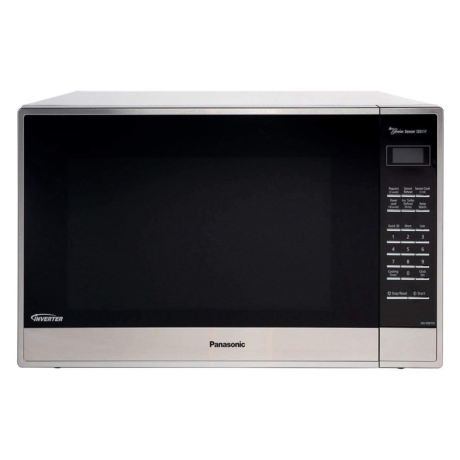 Panasonic NN-SN975S 2.2 cu. ft. 1250 Watt Countertop Microwave Oven with Cyclonic Wave Inverter Technology - Perfect for Quick Meals, Reheating & Family Cooking