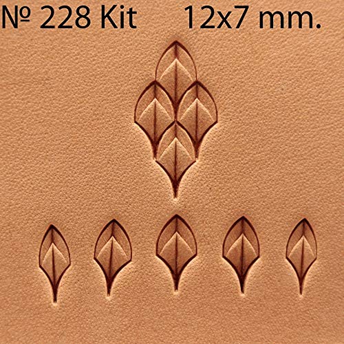 Premium Leather Stamp Tool Set - Dragon Scale Stamping & Carving Punches for Leatherworking, Crafting & Saddlery (Brass #228) - Perfect for DIY Leather Projects, Bookbinding & Handmade Gifts