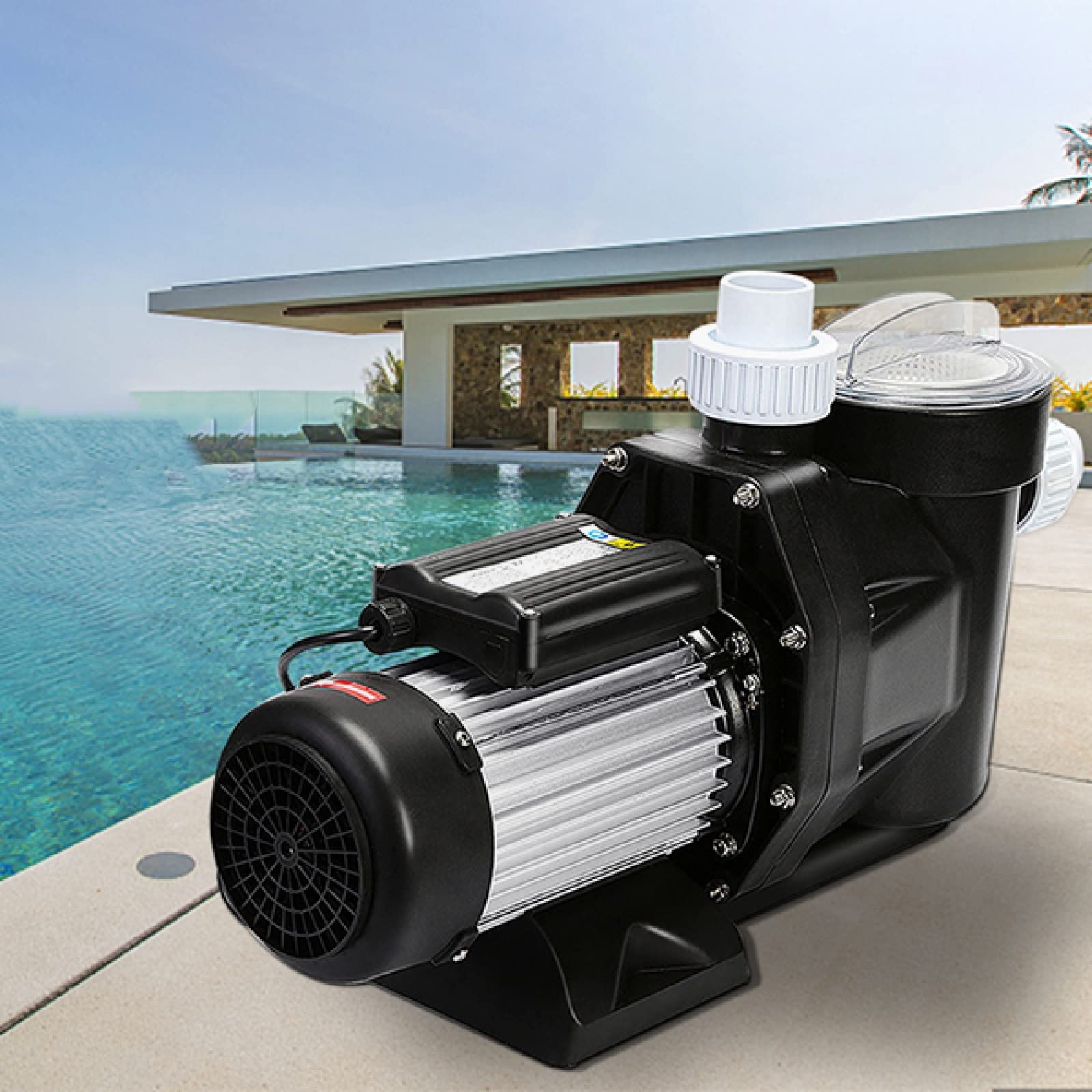 VEVOR 2.5HP Above Ground Pool Pump - Single Speed Swimming Pool Pump 110V with 148GPM High Flow & 1.5