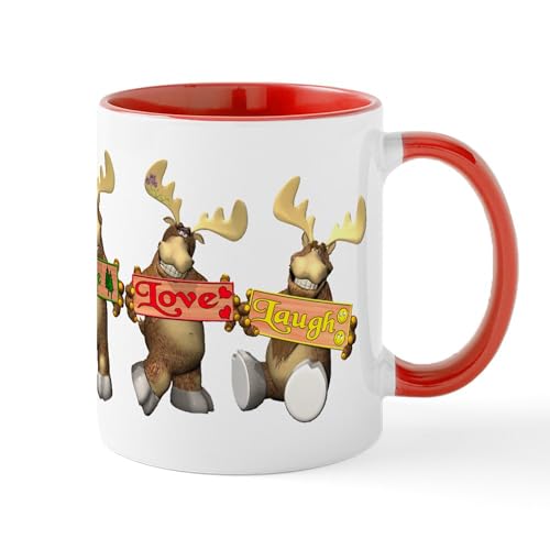 White/Red Inside - Moose Joy Mugs