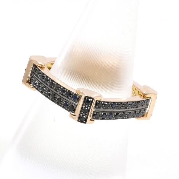 18K White Gold Pink Gold Black Plated Sapphire Diamond Ring for Women - Elegant Wedding, Engagement & Anniversary Jewelry Gift - Perfect for Romantic Occasions & Special Celebrations