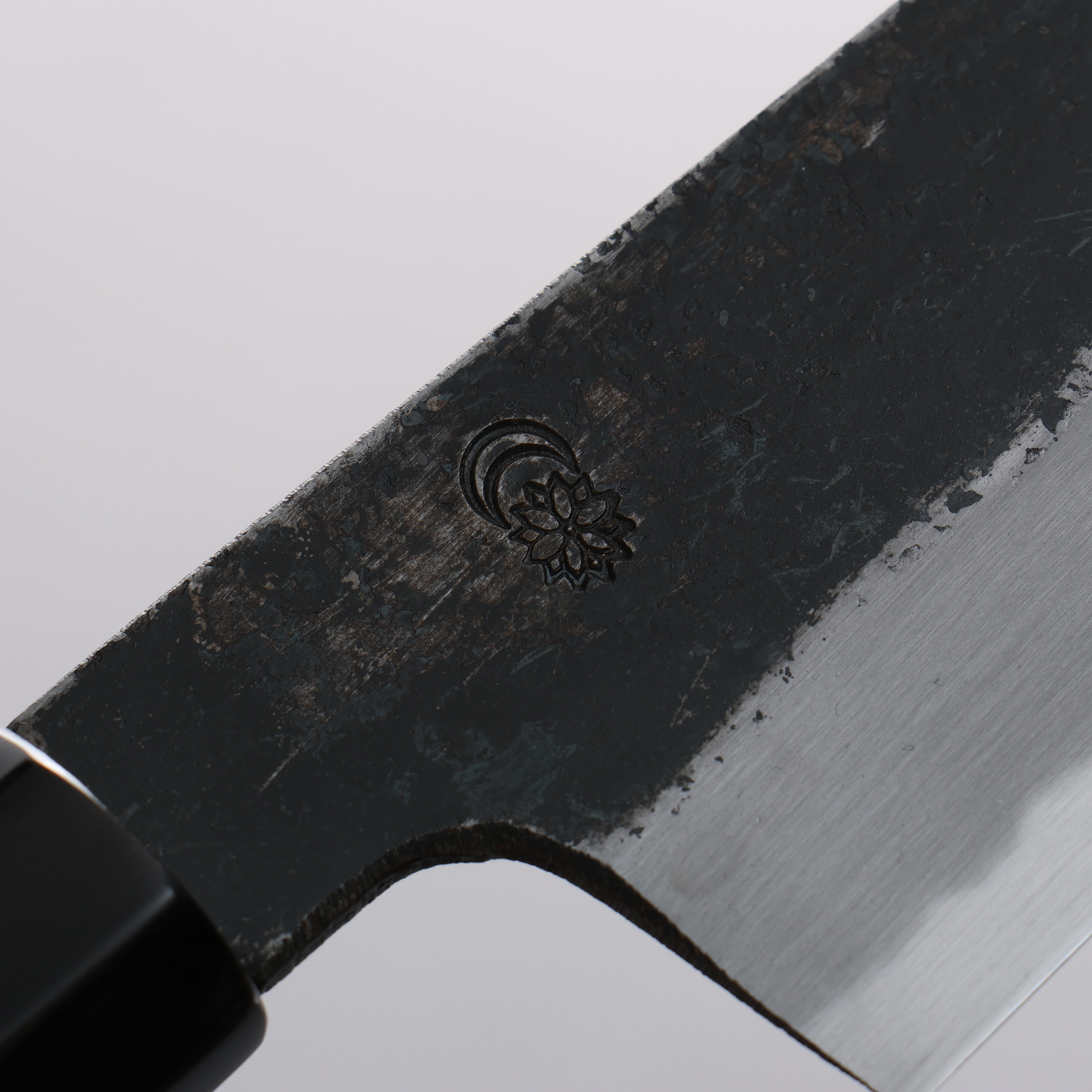 Premium Kikuzuki White Steel No.2 Black Finished Gyuto Chef Knife 210mm with Magnolia Wood Handle - Japanese Kitchen Knife for Professional Chefs & Home Cooking, Perfect for Slicing, Dicing & Meat Cutting