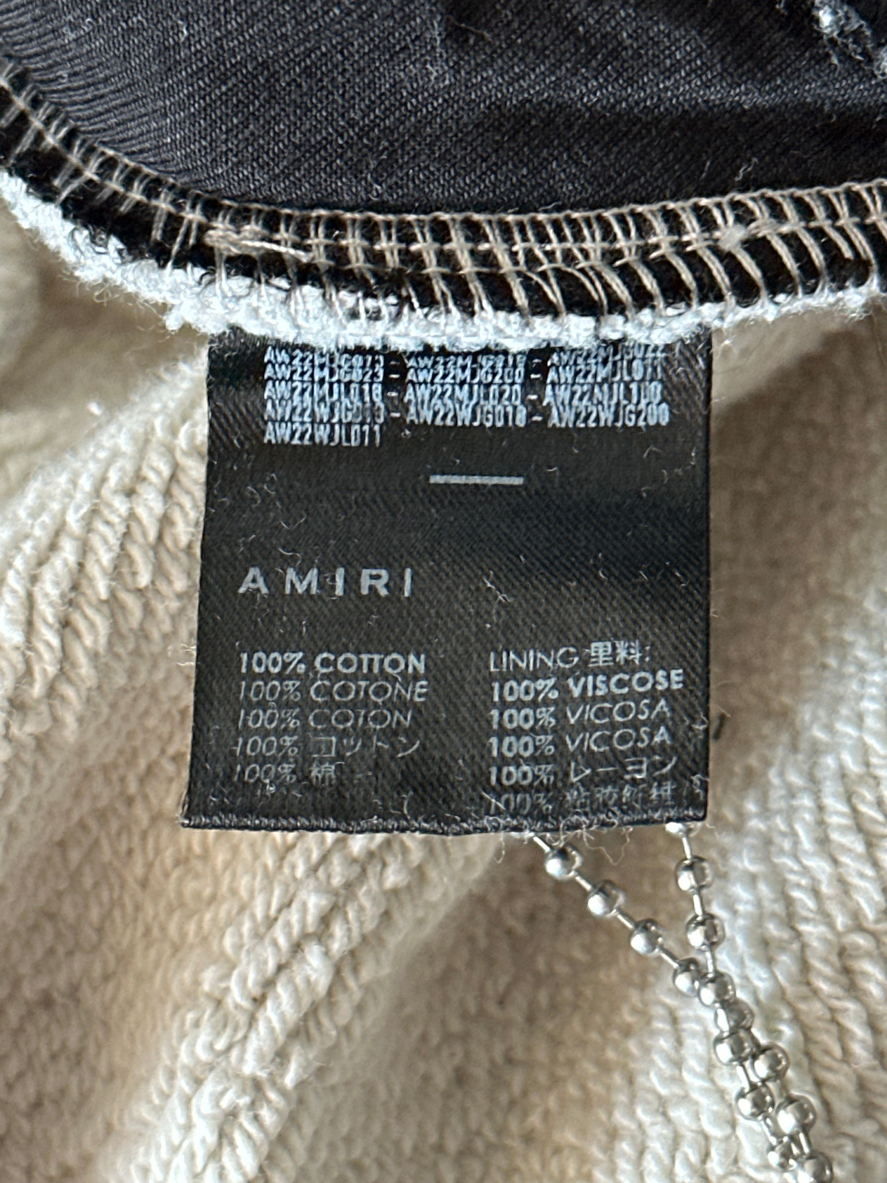 Amiri Grey & White Puff Logo Sweatpants - Men's Luxury Joggers for Casual Wear & Street Style Fashion