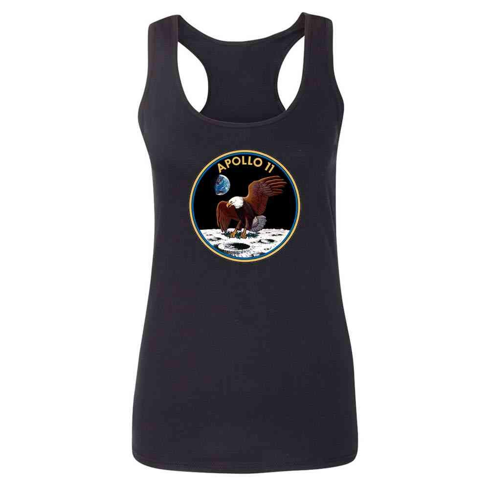 NASA Approved Apollo 11 Mission Patch Tee Shirt for Women - Official Space-Themed Cotton T-Shirt - Perfect for Space Enthusiasts, STEM Events & Casual Wear