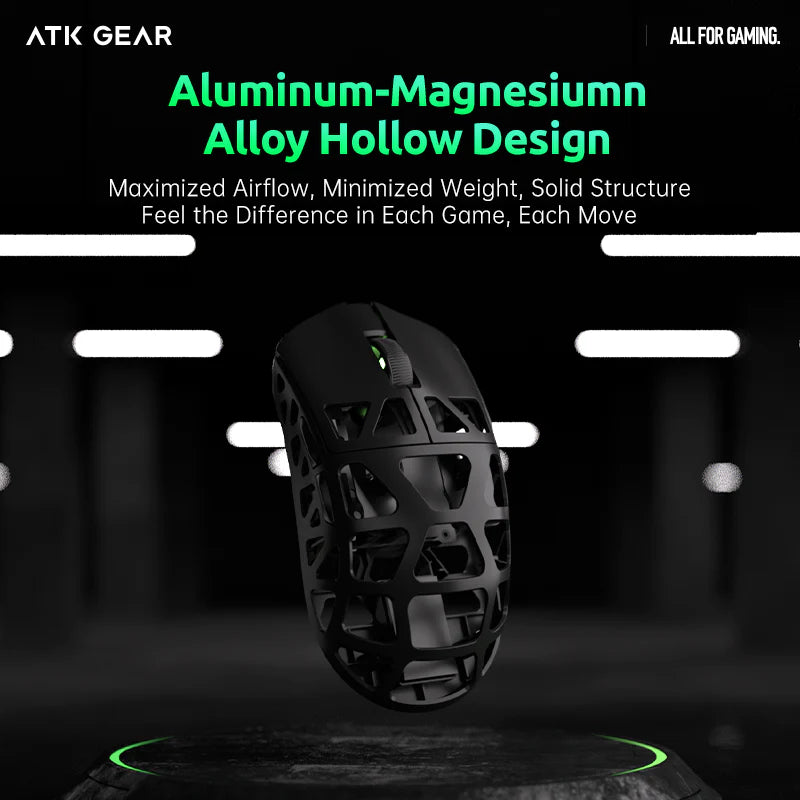 ATK FIERCE X Magnesium Wireless Gaming Mouse - Lightweight Ergonomic Design for PC & Mac - Perfect for FPS, MOBA & Esports Gaming