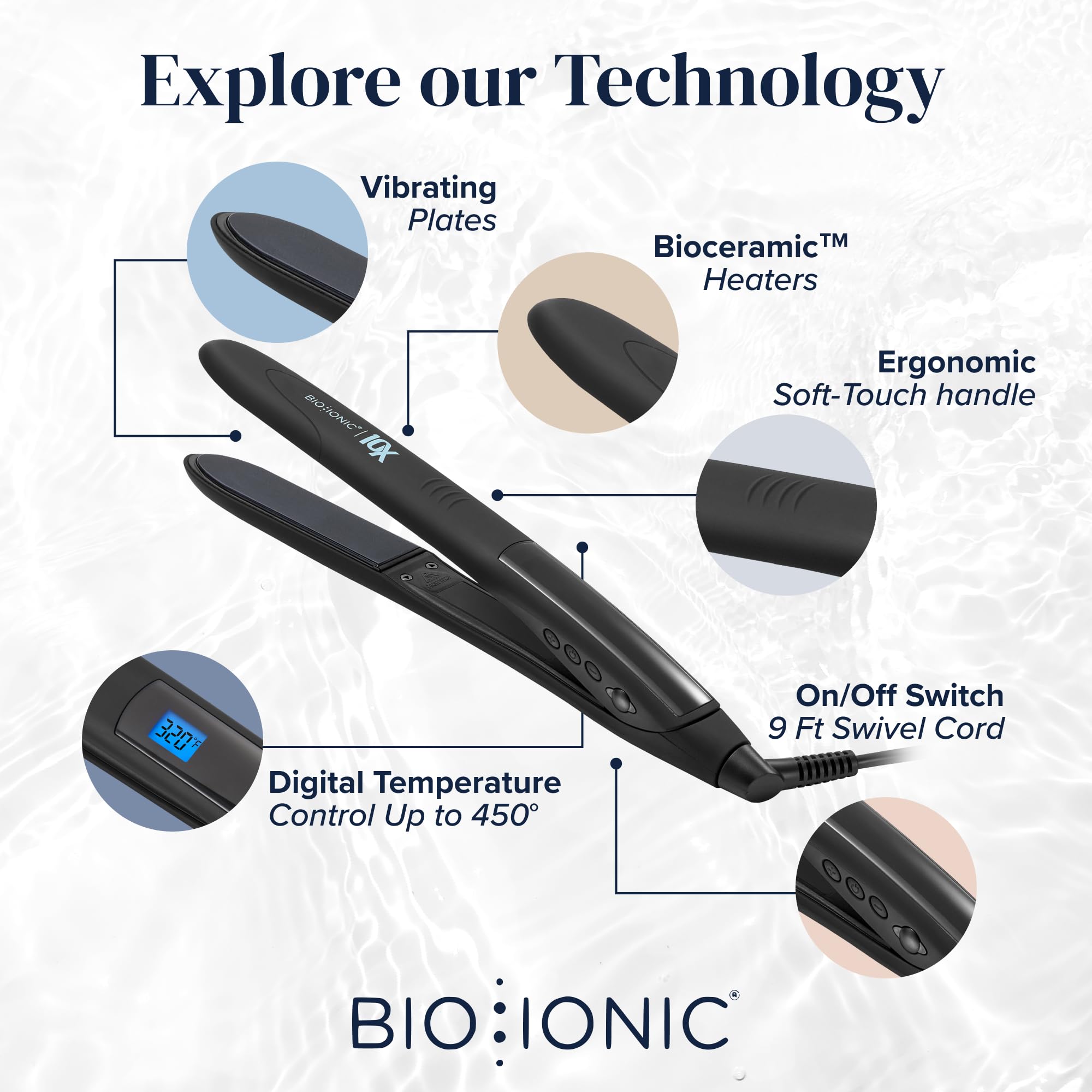 Bio Ionic 10X Professional Hair Straightener & Curler - 1