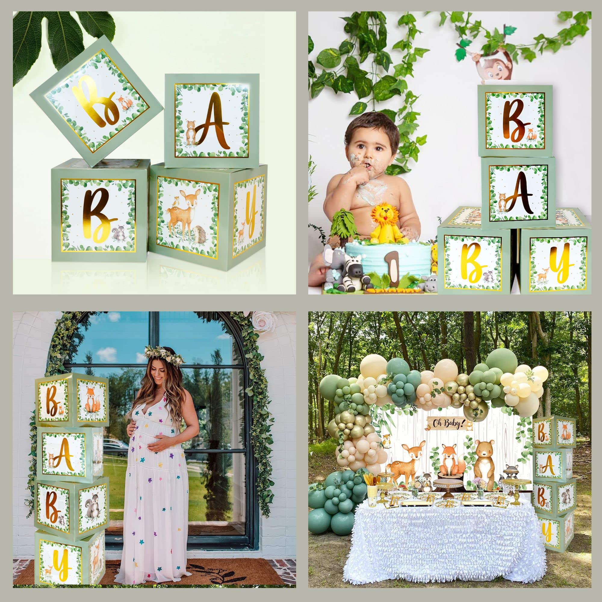 257-Piece Woodland Baby Shower Decorations Kit for Boys & Girls - Forest Animal Theme Gender Neutral Party Supplies with Backdrop, Banner, Balloon Garland, Tableware for 20 Guests | Perfect for Baby Showers, Nursery Decor, and First Birthday Parties