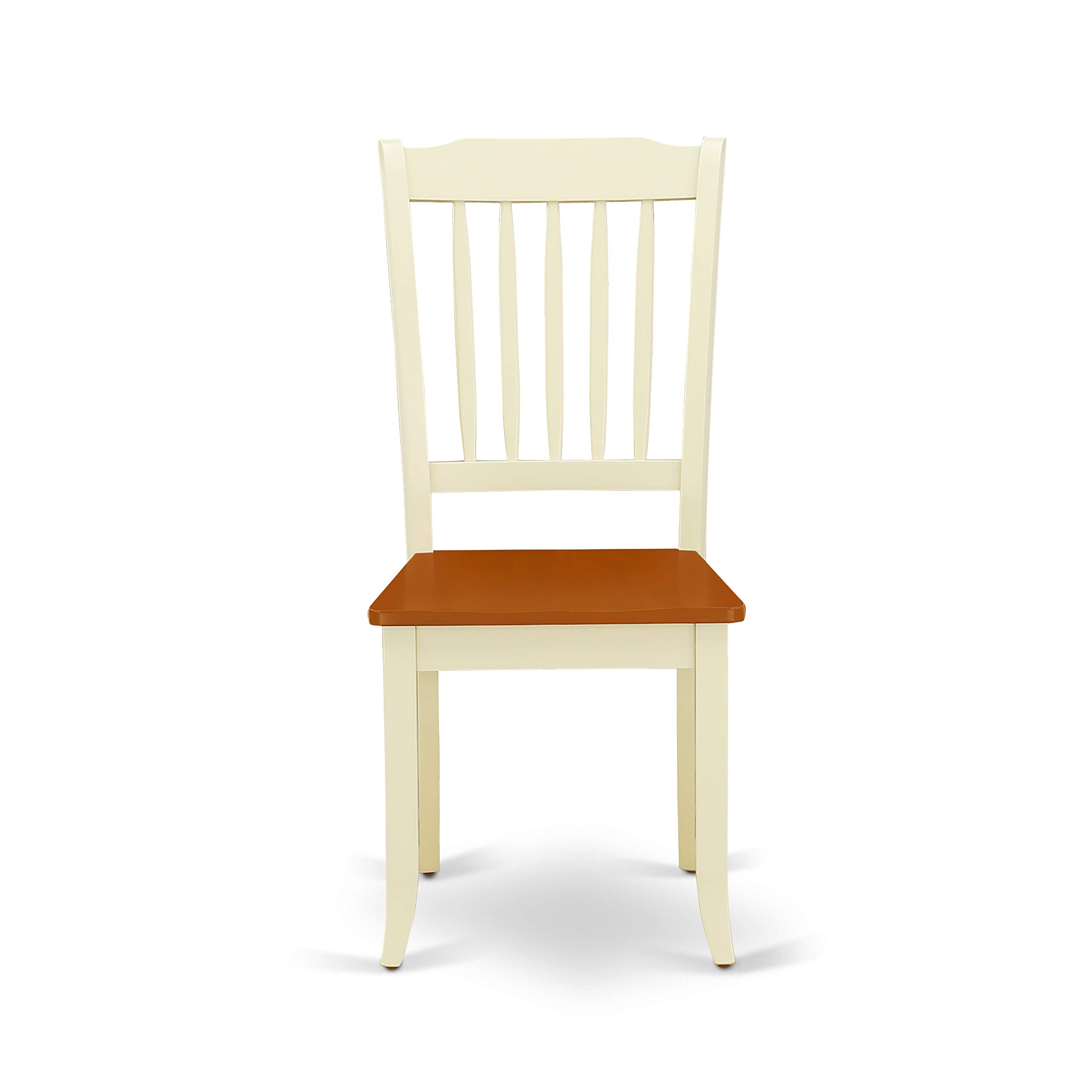 East West Furniture 3 Piece Dining Set - Rectangle Drop Leaf Table & 2 Wood Chairs, 30x48 Inch, Buttermilk & Cherry - Perfect for Small Spaces, Breakfast Nooks & Apartment Dining Areas