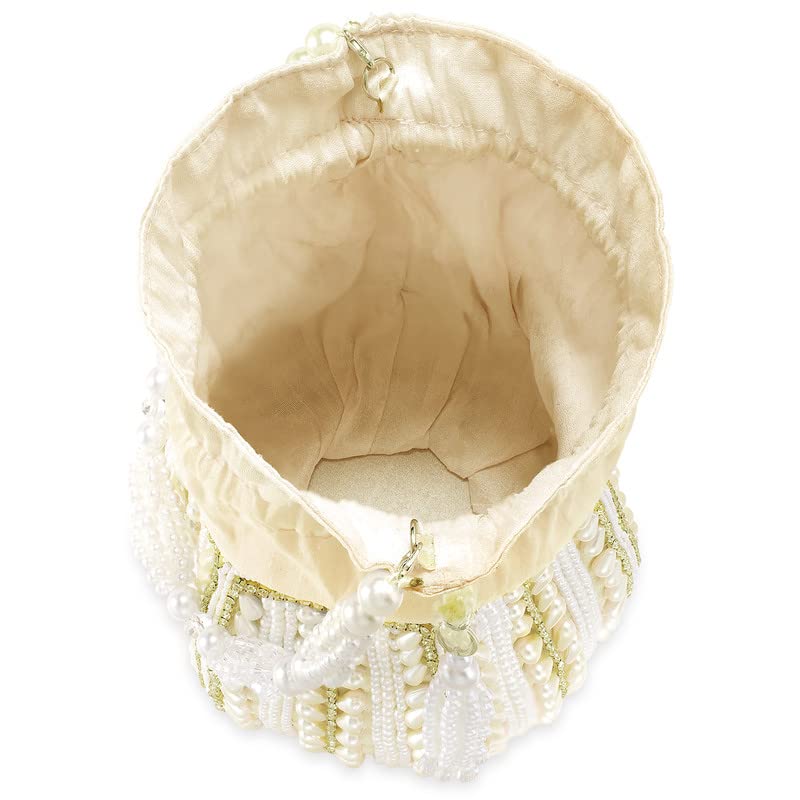**Aheli Potli Bags for Women - Elegant Ethnic Clutch Purse with Drawstring, Perfect for Weddings, Evening Parties & Special Occasions**