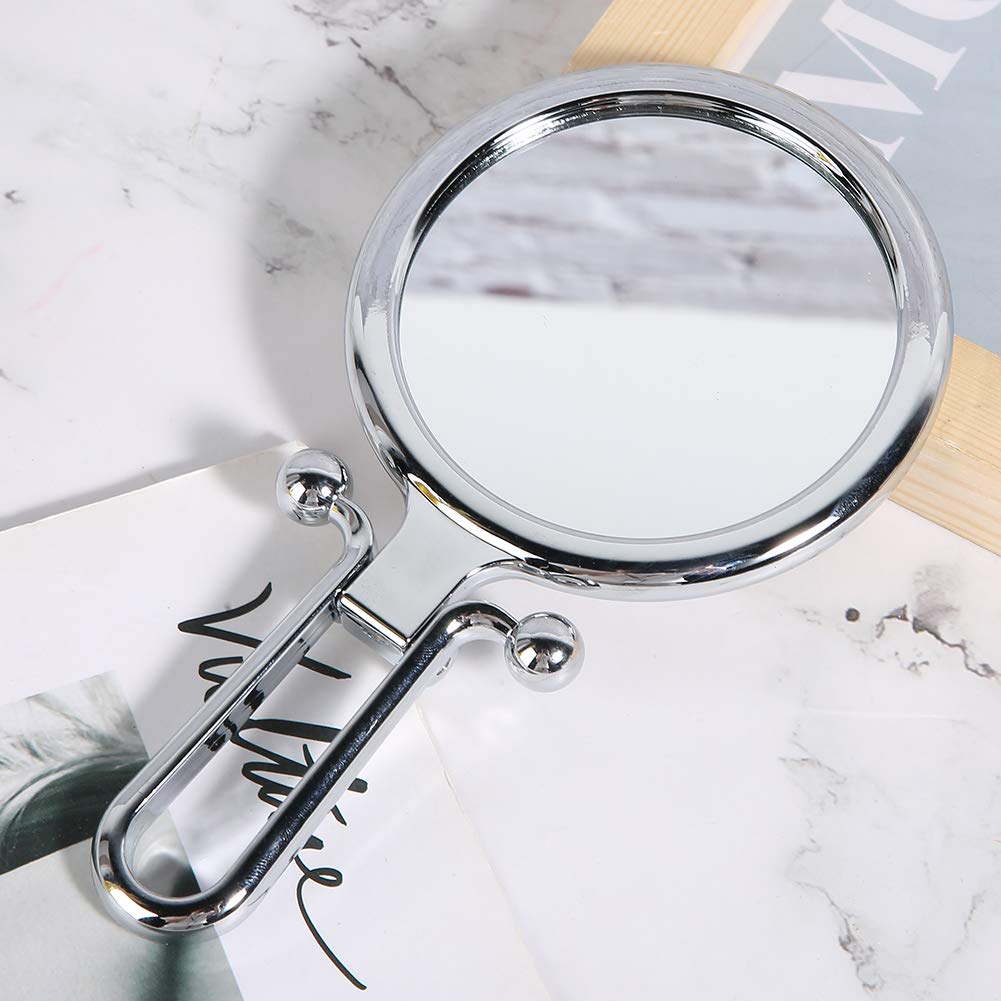 5X Magnification Cosmetic Mirror - Adjustable Double-Sided Vanity Mirror with Stand, Round Makeup Mirror for Dressing Table, Perfect for Home Makeup, Salon & Travel Beauty Essentials