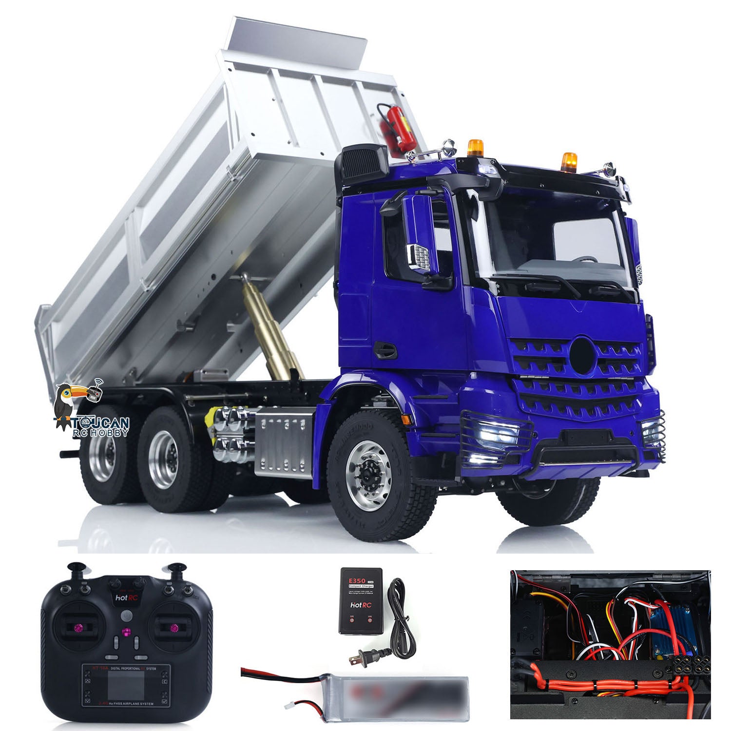 1/14 Scale RC Hydraulic Tipper Dump Truck - 6X6 Metal Chassis Construction Vehicle with Light & Sound (2025T Model) | Fast Free Shipping | Perfect for Construction Site Play & RC Hobby Enthusiasts