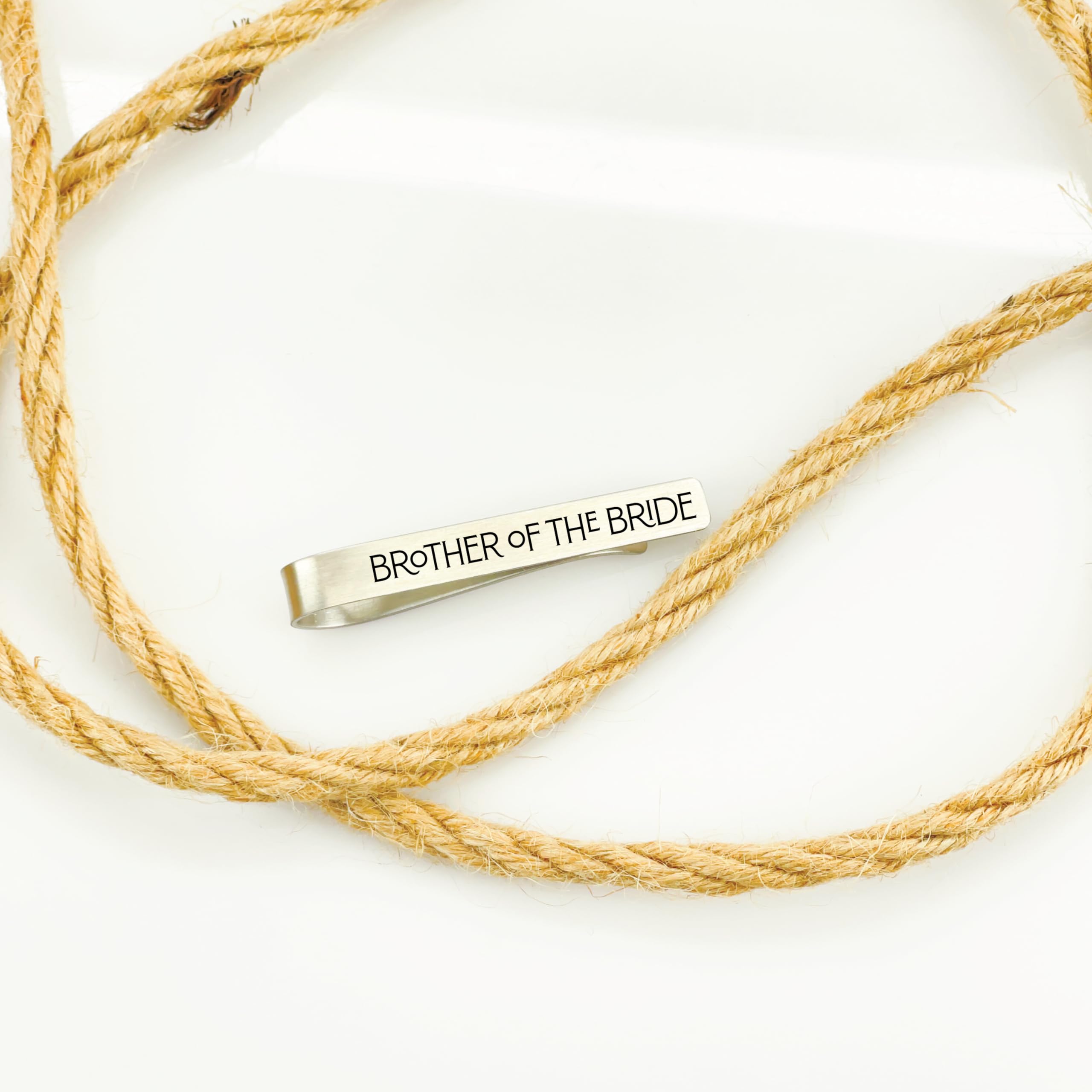 Elegant Tie Clip for Brother of the Bride - Perfect Wedding Party Gift - Silver & Gold Tie Bar for Groomsmen - Ideal for Weddings, Formal Events & Special Occasions