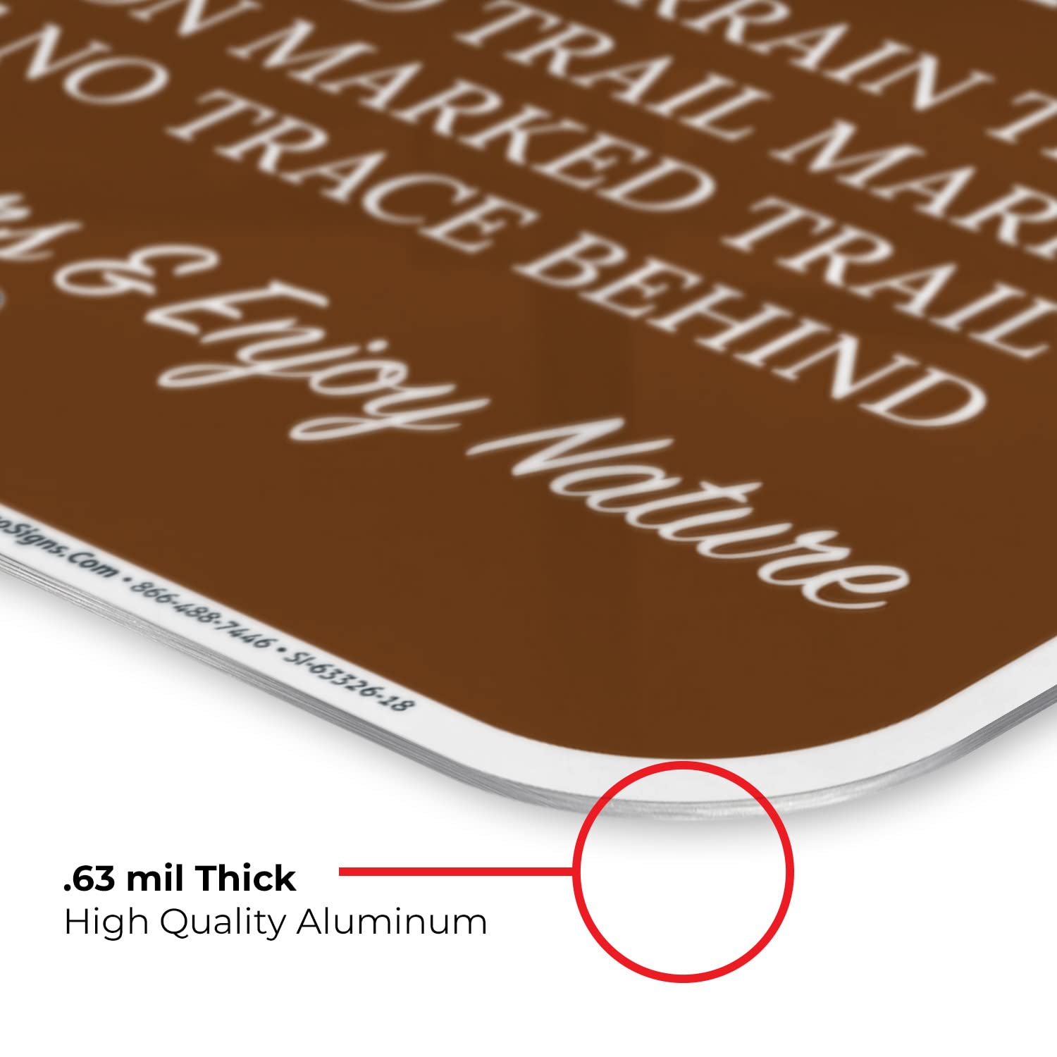 Premium Hiking Trail Signs - 12x18 Inches Rust-Free .063 Aluminum Trail Markers for Outdoor Adventures | Durable, Fade-Resistant & Made in USA | Perfect for National Parks, Campgrounds & Nature Trails