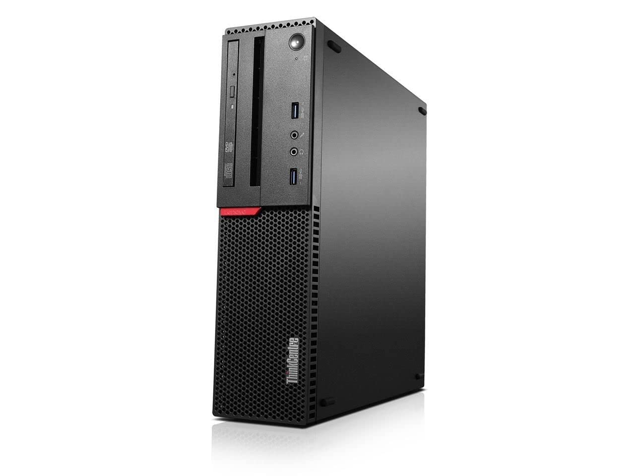 Lenovo ThinkCentre M800 SFF Business Desktop PC - Intel Core i5-6500 3.2GHz, 16GB DDR4 RAM, 128GB SSD + 2TB HDD, WiFi, Bluetooth, DVD-RW, Wireless Keyboard & Mouse, Windows 10 Pro (Renewed) - Perfect for Office Work, Home Use & Small Business Computing