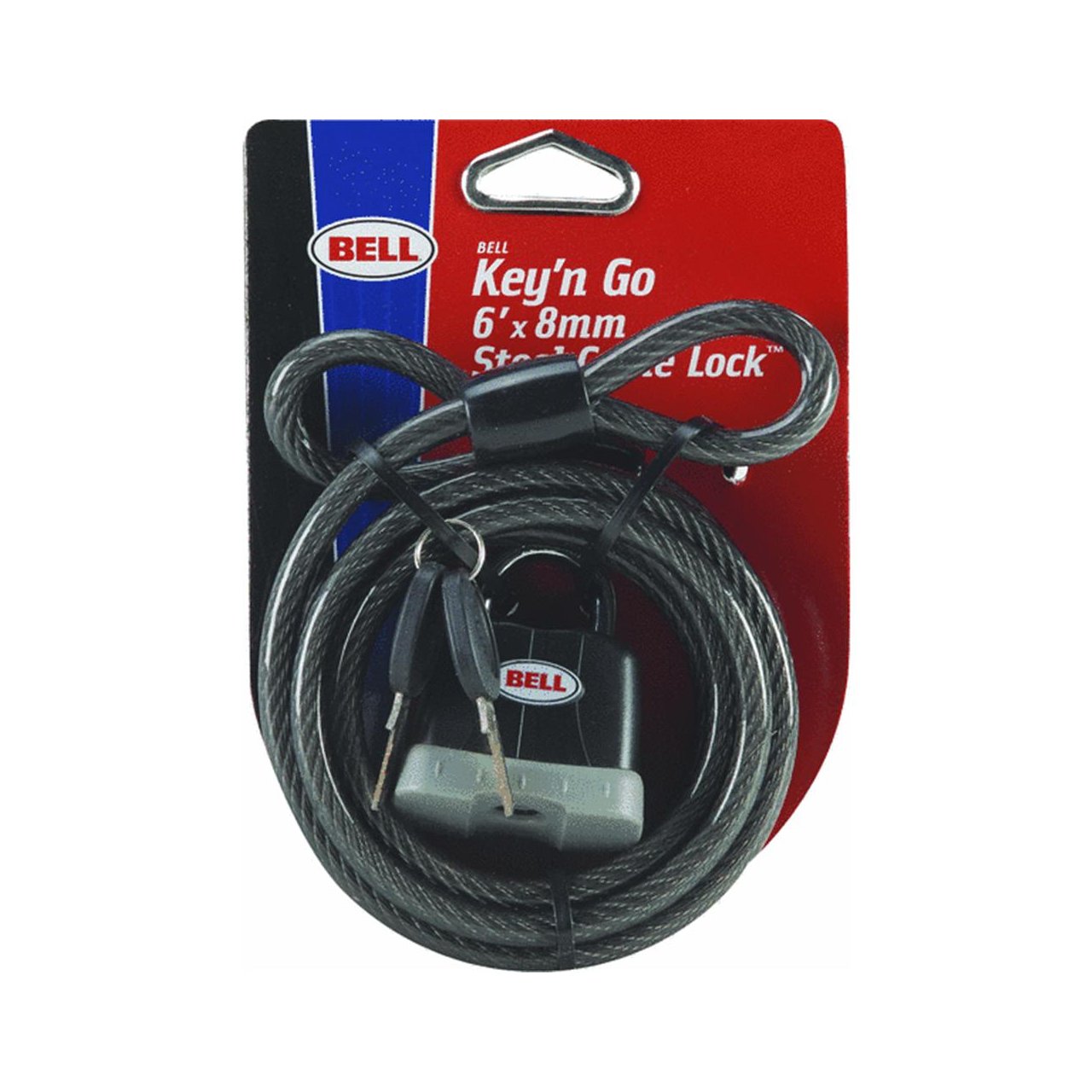 Bell Sports 6' Bike Cable Lock with Key - Assorted Colors | Secure Your Bicycle, Scooter, or Sports Equipment Outdoors