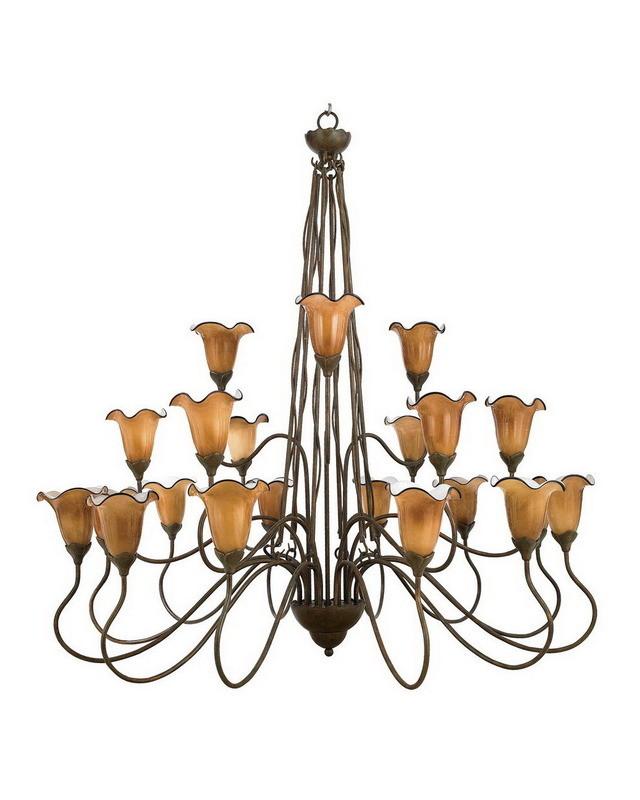 Quoizel PLX5021MT01 21-Light 3-Tier Hanging Chandelier in Mediterranean Patina Finish - Elegant Dining Room & Foyer Lighting for Home Decor