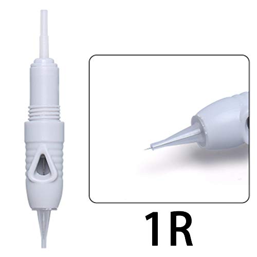 5Pcs 1R Cartridge Needles for PMU Machine - Permanent Makeup Needles for Eyebrows & Lips - Disposable Tattoo Needles (8mm Diameter) - Perfect for Microblading & Cosmetic Tattooing Professionals